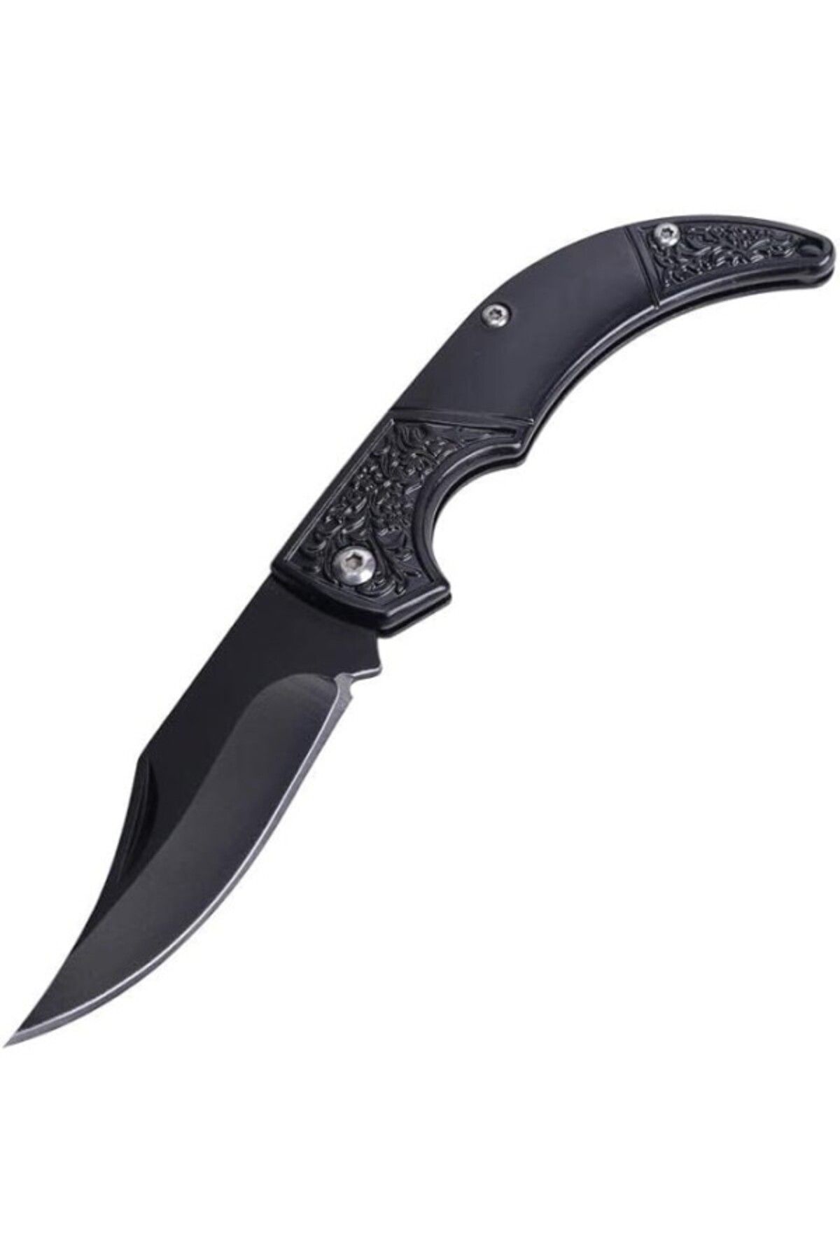 ShopZum Valkyrie Vintage Katlanabilir Outdoor Kamp Çakısı Siyah