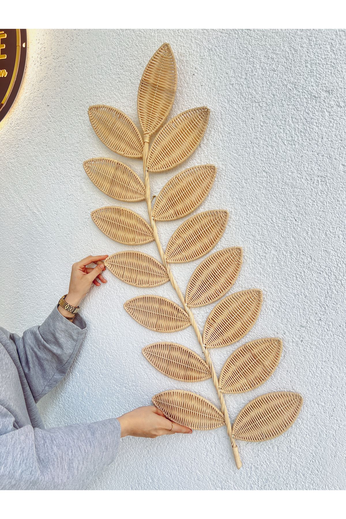 KaiHome Rattan/Bambu Duvar Süsü / Bohem Duvar Süsü 36X100