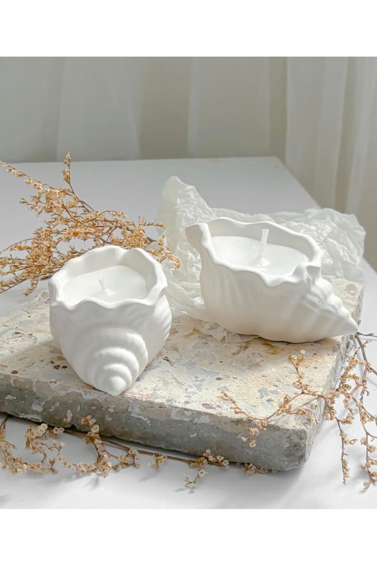thiramis homeconcept 2’Li Deniz Kabuk Mumlu Set