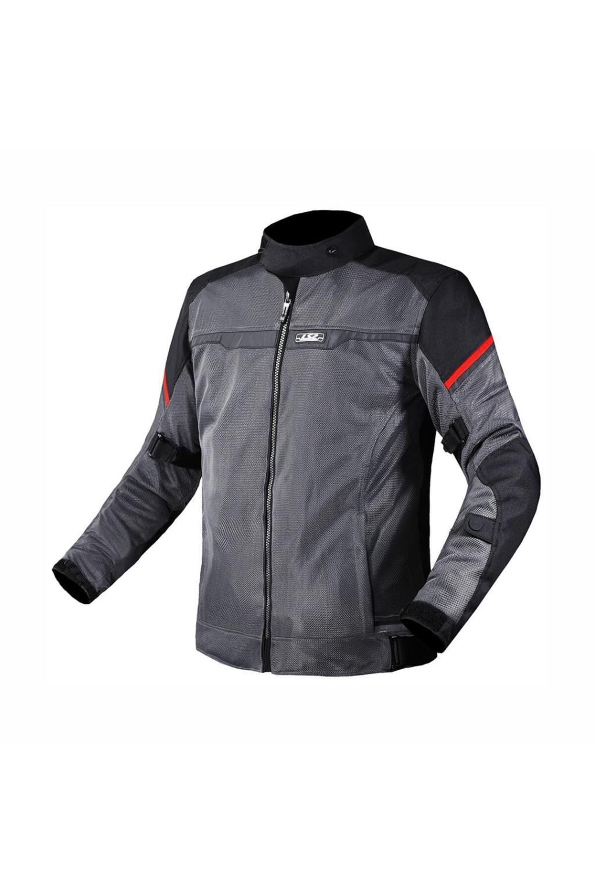 LS2 Riva Fileli Motosiklet Montu Siyah-Gri-Kırmızı