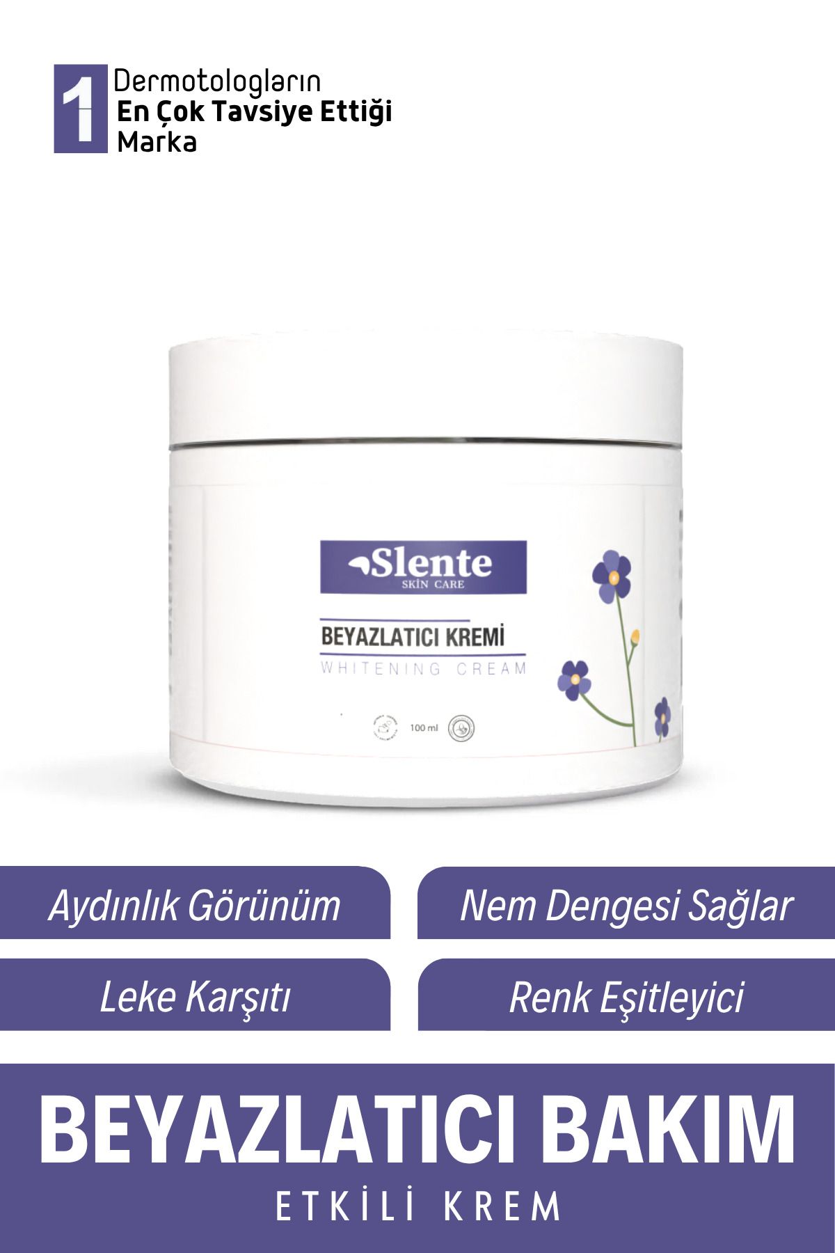 SLENTE Koltuk Altı-Diz-Dirsek Ve Bikini Bölgesi Cilt Beyazlatıcı Krem 100 ml Skin Whitening Cream