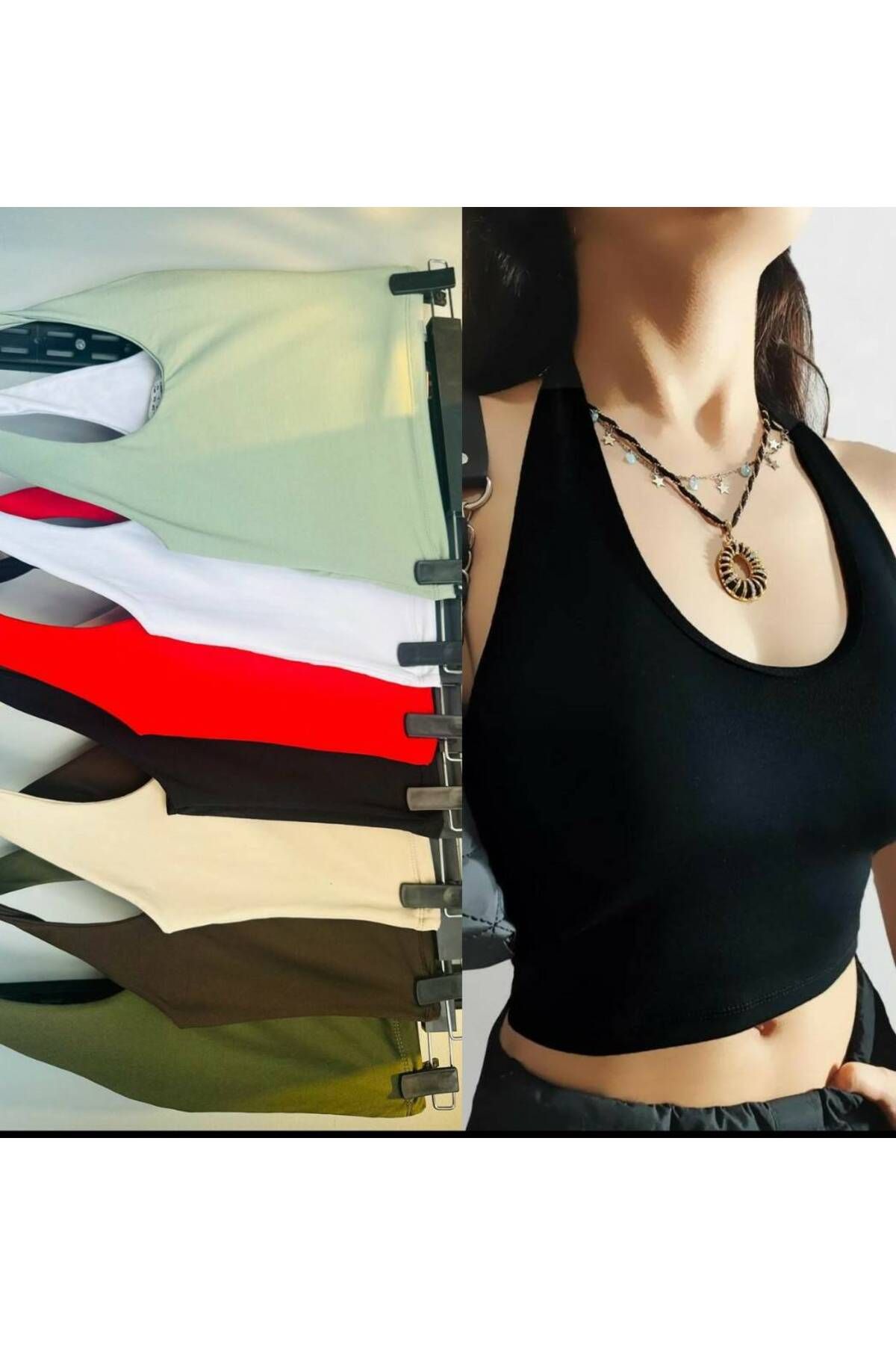 Tuğser Collection BOYUNDAN ASKILI CROP