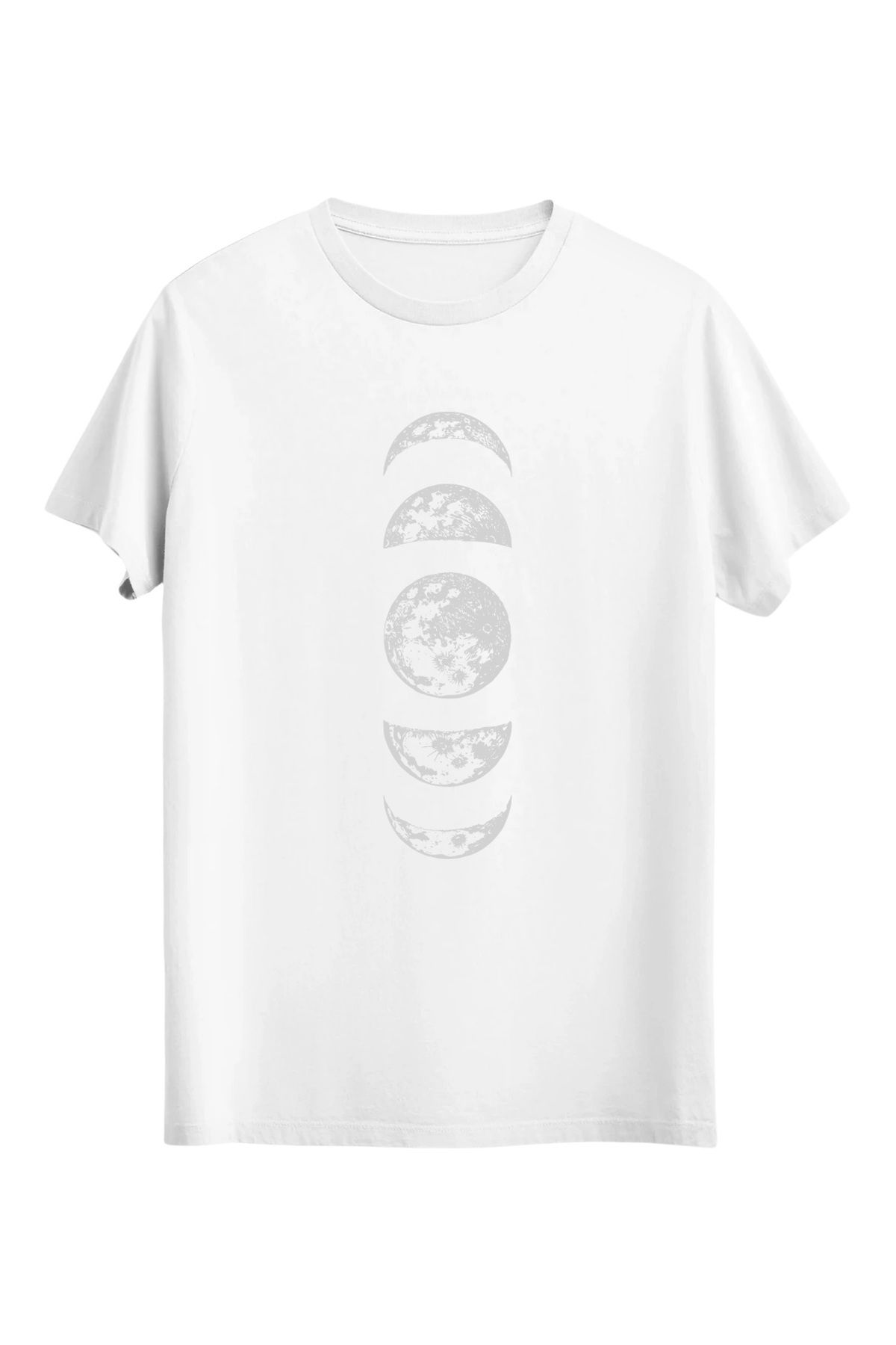 srcmarket Uzay Temalı Tshirt, Gezegenler Baskılı Unisex Tshirt