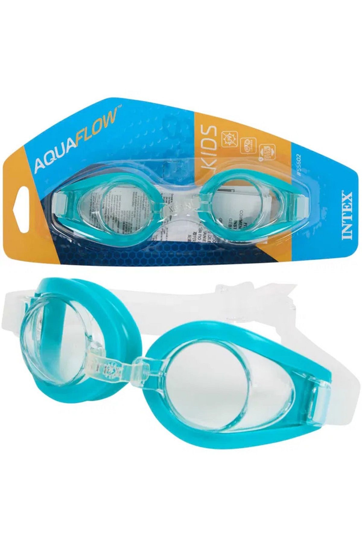 Sea Home Intex 3-8 Yaş Çocuk Silikon Vakumlu Yüzücü Gözlüğü Havuz ve Deniz Yüzme M-55602