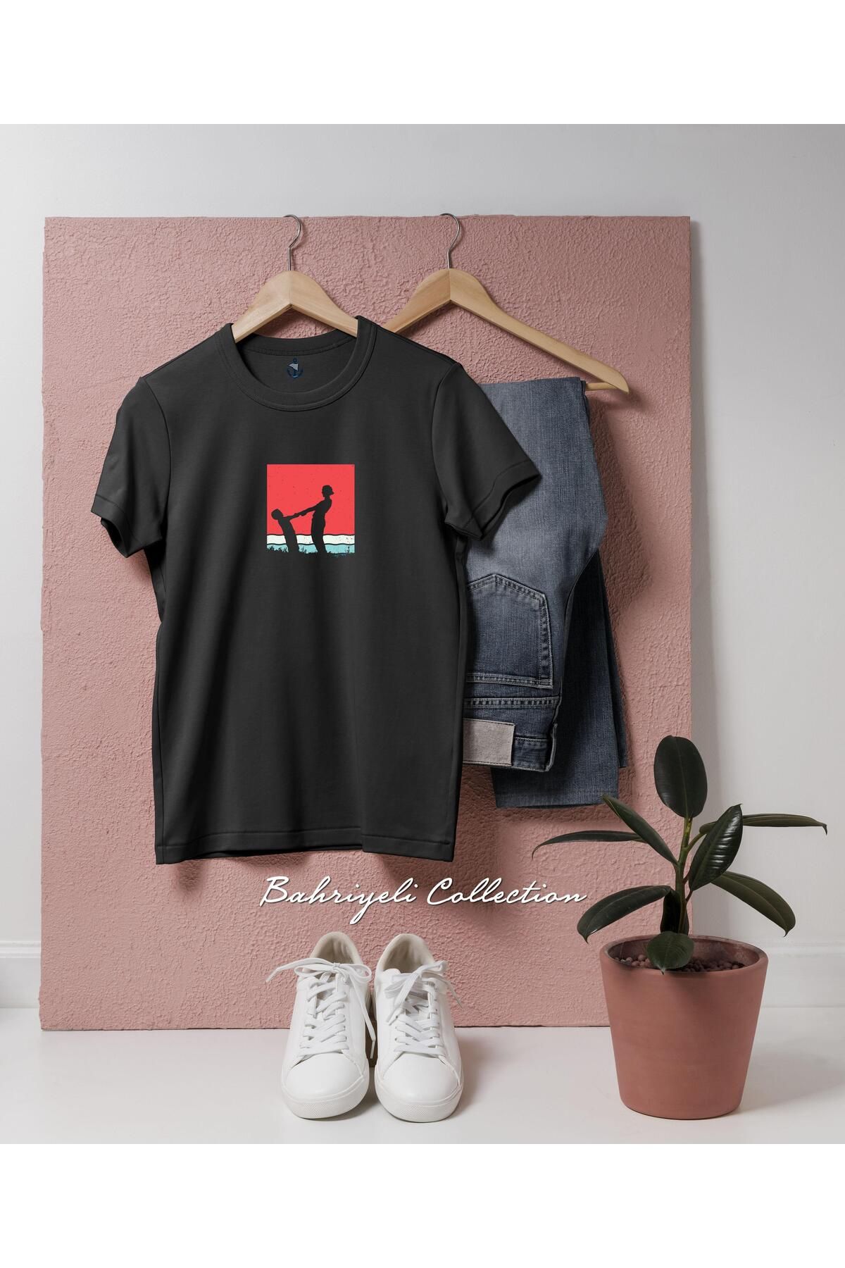 bahriyeli.jpeg Oversize Babalar Günü 9 Özel Tasarımlı Unisex T-Shirt