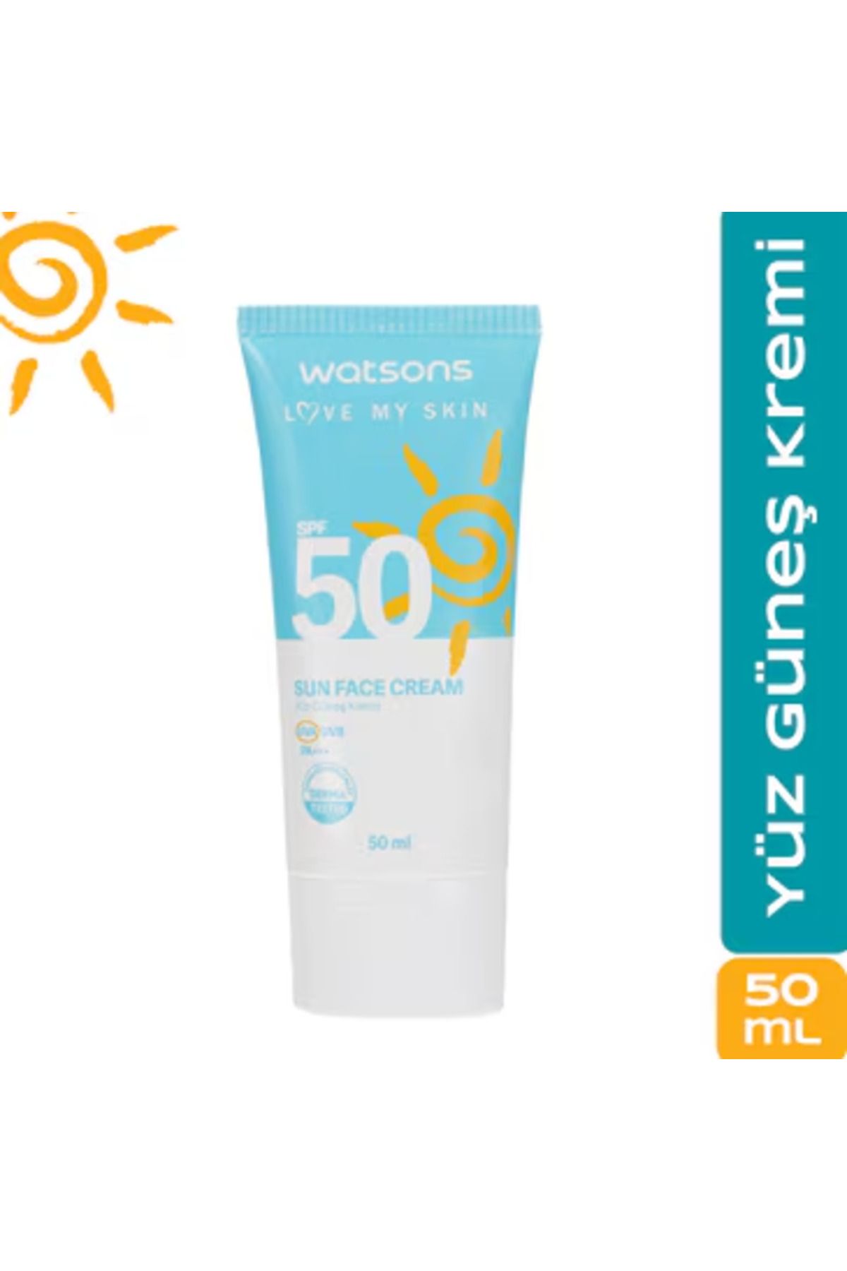 Watsons , Yüksek Koruma Faktörlü, Güneş Yüz Kremi, Spf50 - 50 Ml