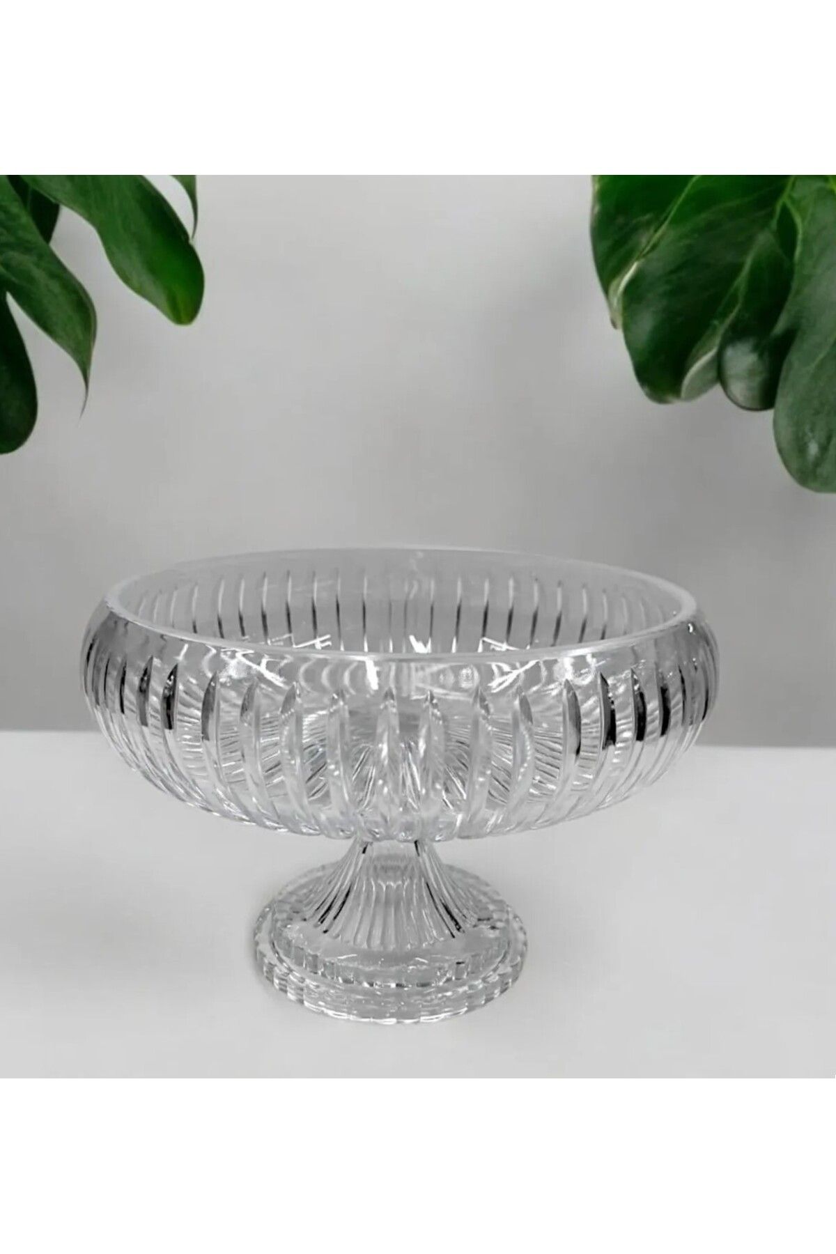 Akden Kristal KESME DEKOR KRİSTAL CAM SALATA KASE 28/22 cm