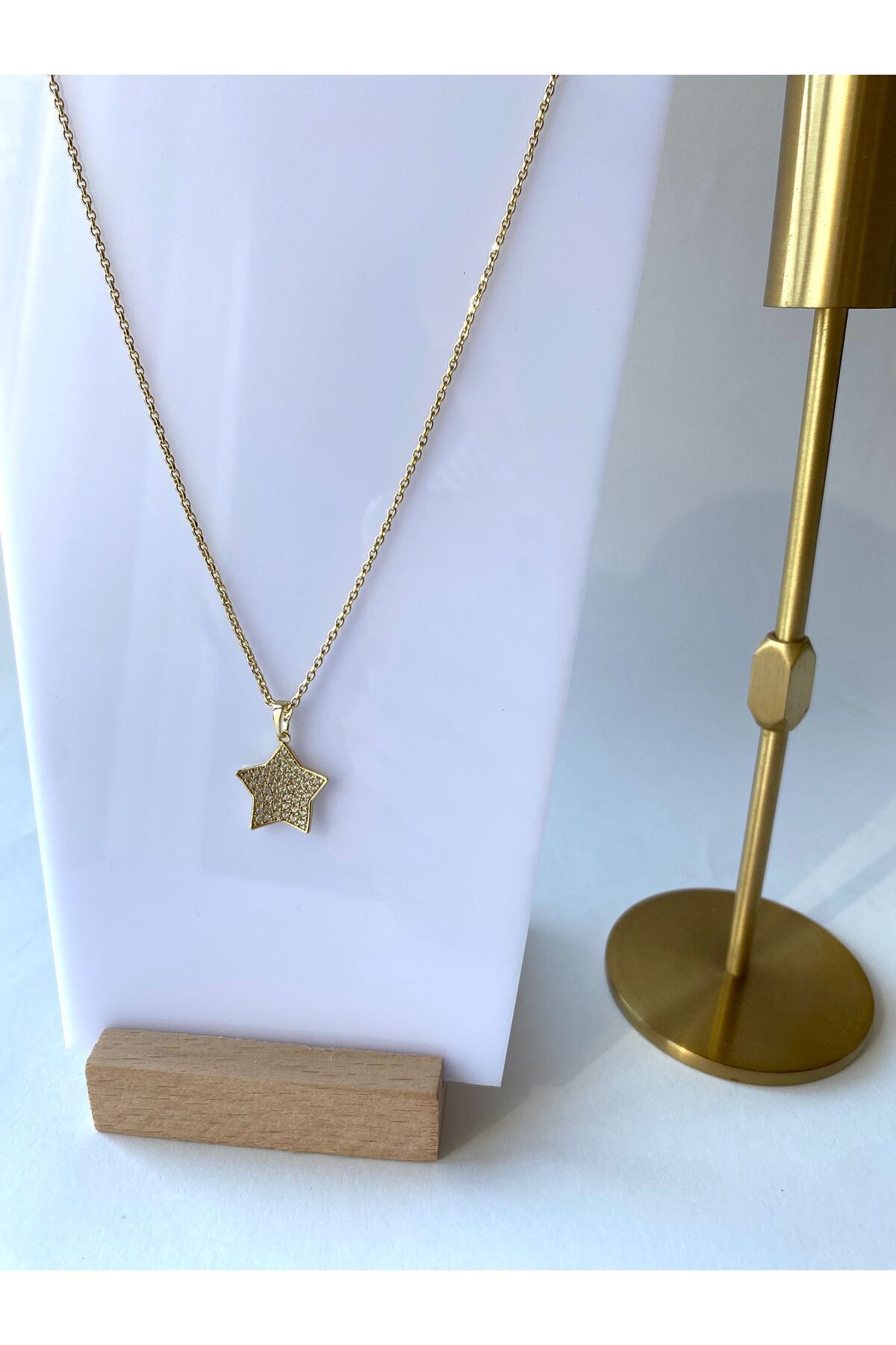 marsel aksesuar Özel Seri Xuping Kalp Taşlı Gold Kolye