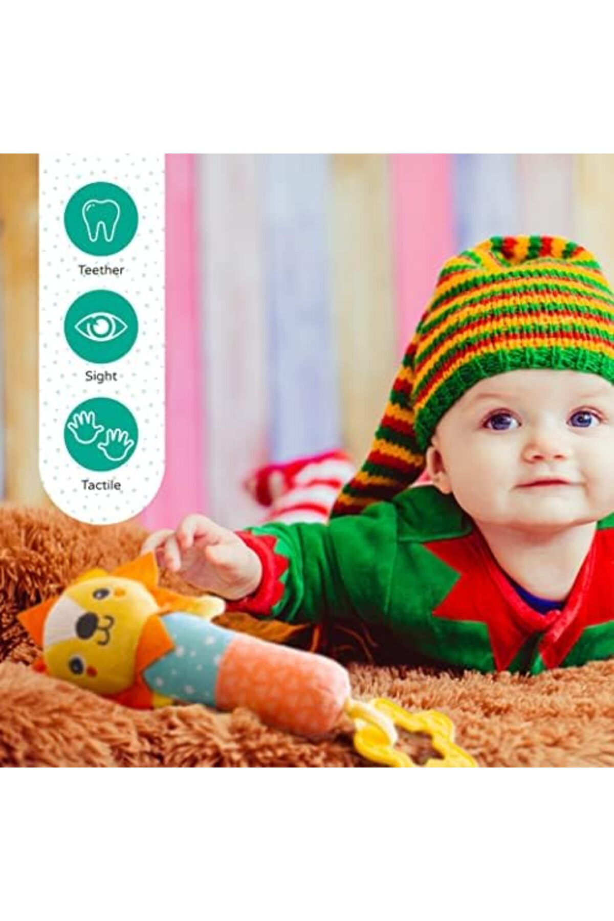 Moon-Soft Rattle Plush Toy: Explore the Vibrant Forest with Adorable Animal Characters 6