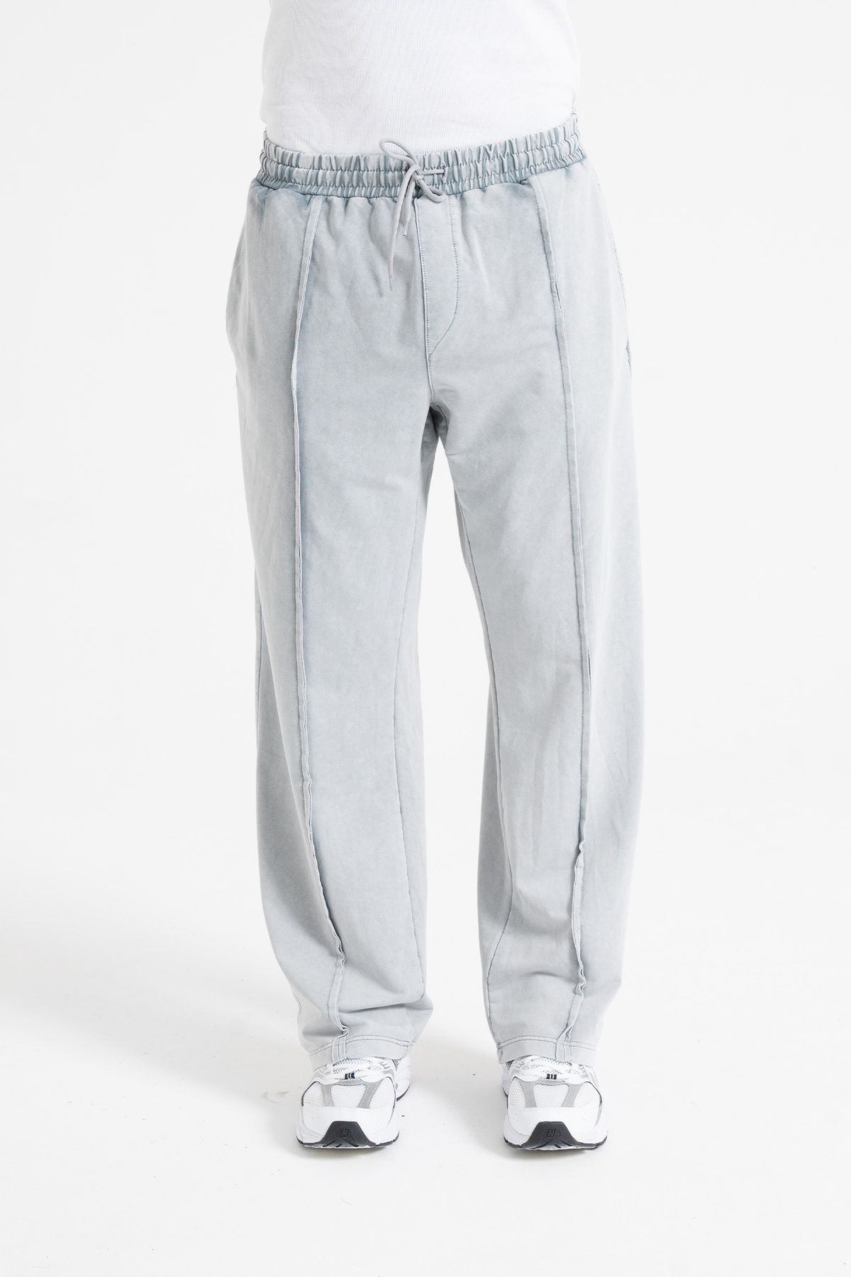 ATE WEAR Yıkamalı Ön Dikiş Detay Premium Baggy Eşofman