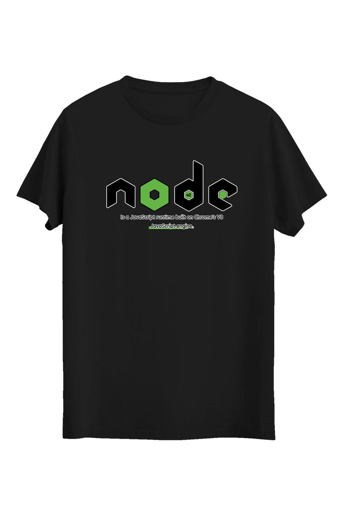 srcmarket Yazılımcılara Özel, Nodejs Baskılı Unisex Tshirt