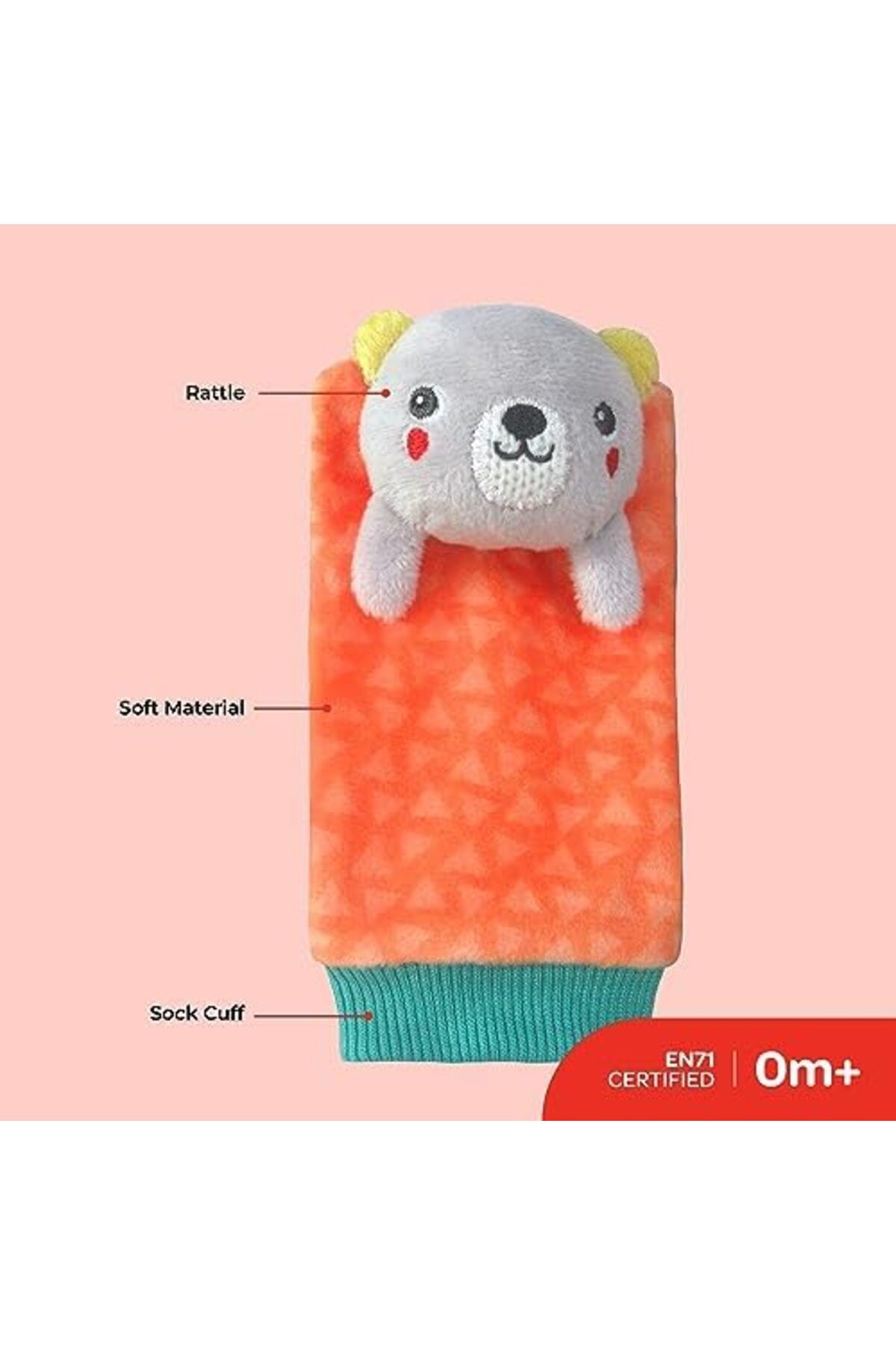 Moon-Tiny Tots Foot Rattle: Safe, Soft and Stimulating Socks for Developing Little Toes 4