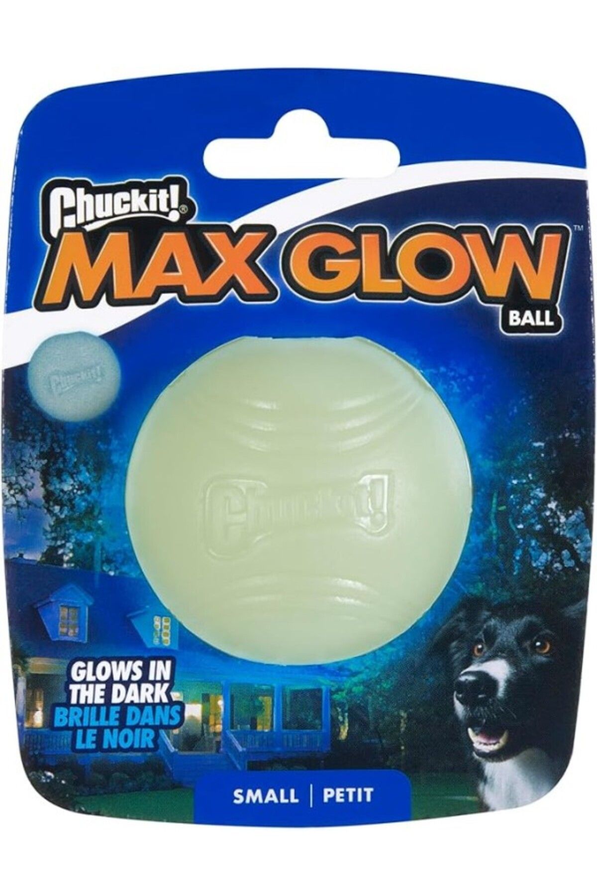 ShopZum Chuckit! Max Glow Gece Parlayan Köpek Oyun Topu – Fosforlu, Dayanıklı Ve At-Getir Oyun Topu -