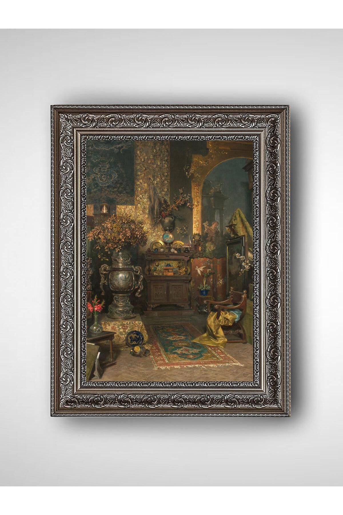 WoodyArts Eski Bir Oda - Gri Vintage Çerçeve
