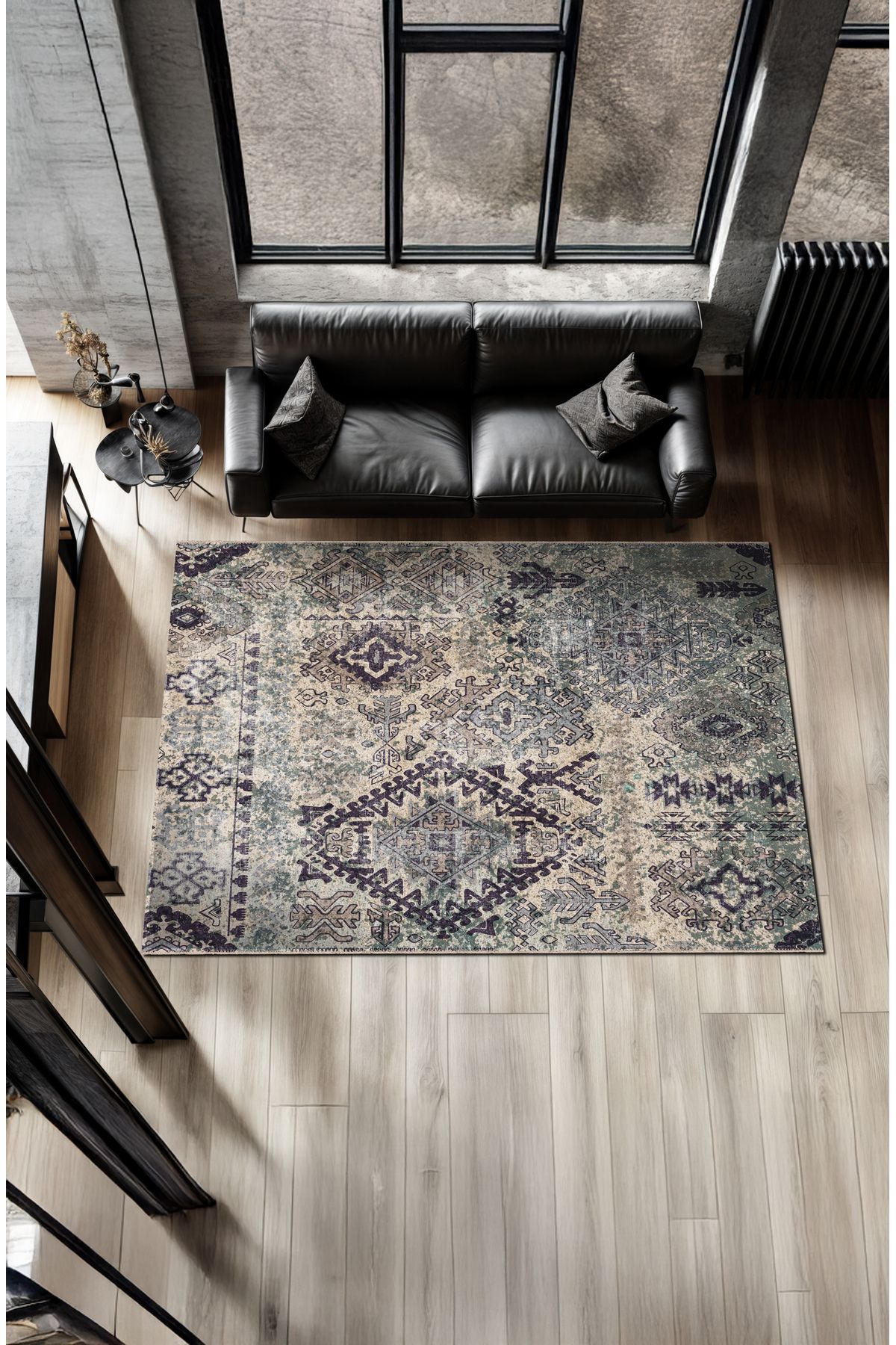 BigArts Home Makinede Yıkanabilir Kaymaz Taban Leke Tutmaz Modern Salon Halısı Mutfak Halısı ve Yolluk