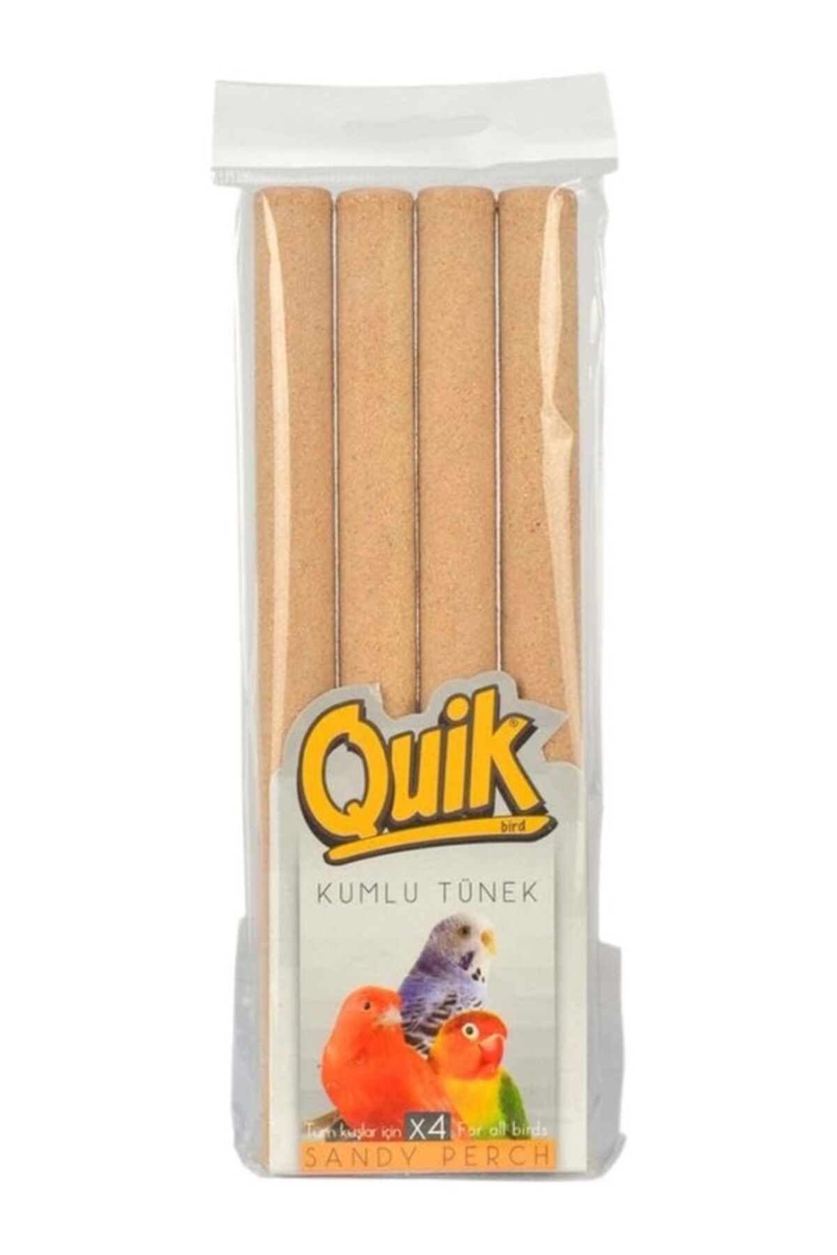 ShopZum Quik Kuşlar İçin Kumlu Tünek 4'Lü Paket
