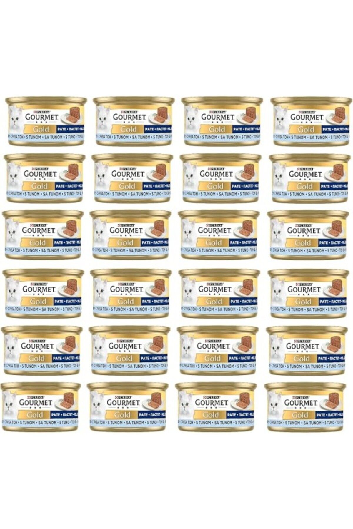 ShopZum Gourmet Gold Kıyılmış Ton Balıklı Yaş Kedi Maması, Yetişkin Kediler (24 X 85 GR)