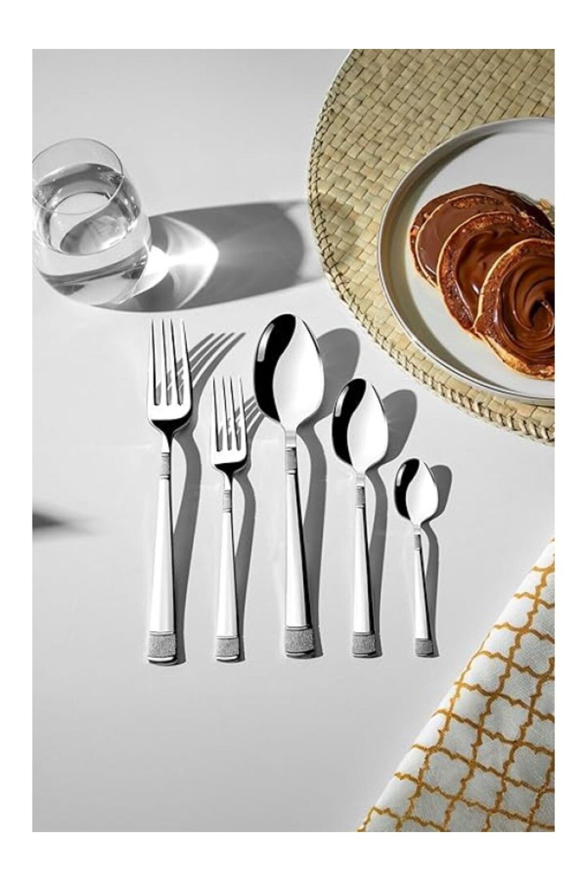 ShopZum Nehir Dila Sade 12 Kişilik 60 Parça Çatal Kaşık Takımı