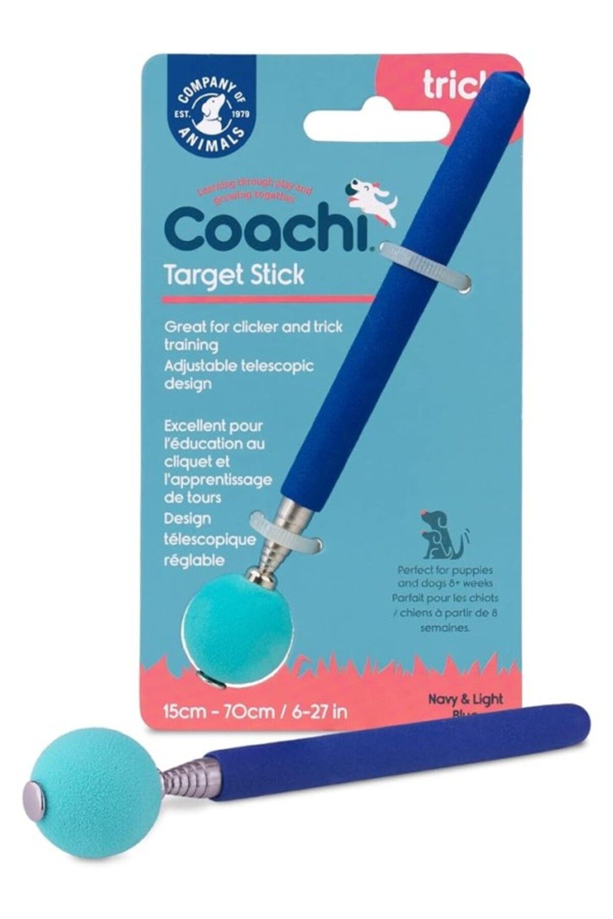 ShopZum Company Of Animals Coachi Target Stick, Telescopic Design With Large Ball For Target, Dog Accessory