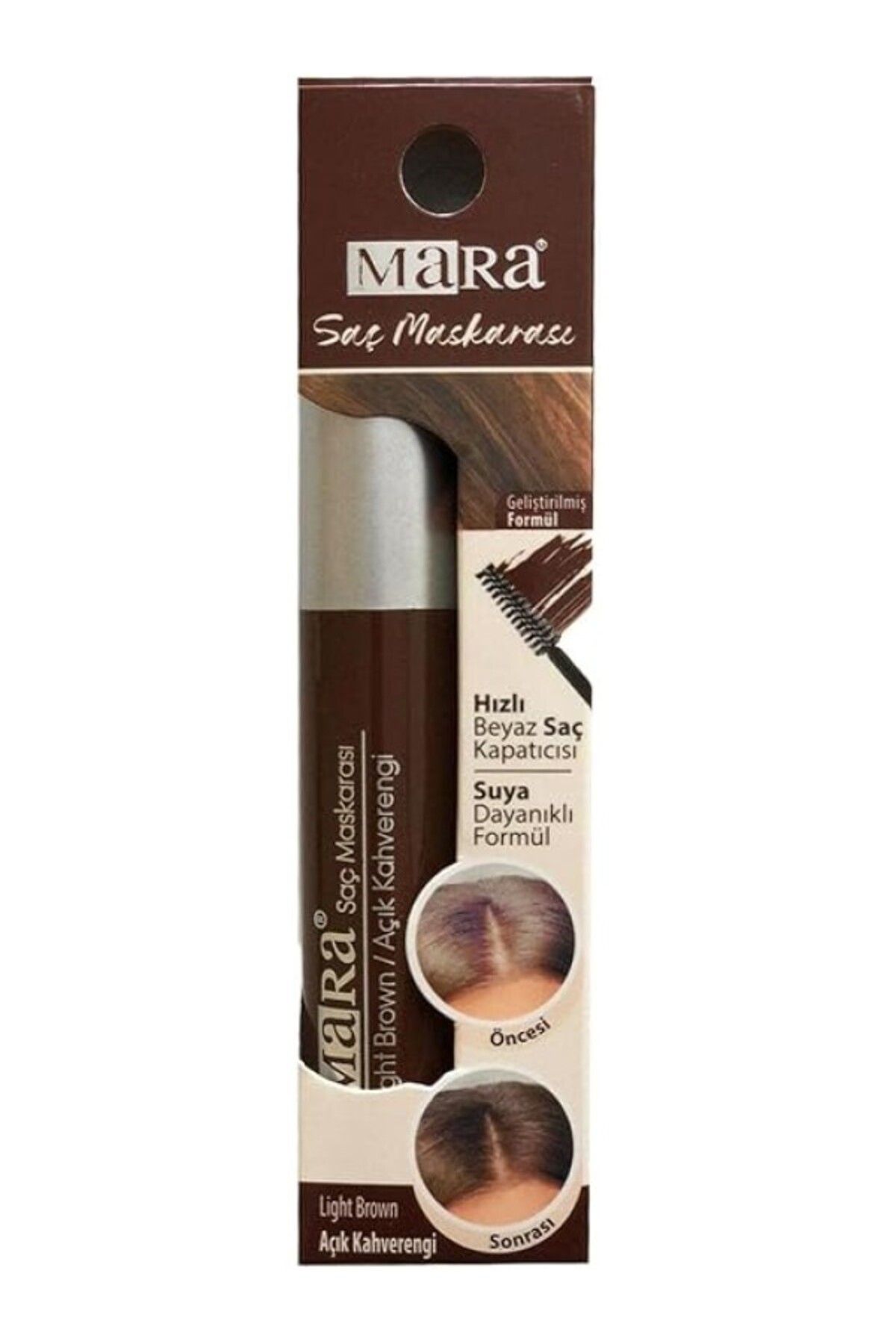 ShopZum Mara Kozmetik Saç Maskarası Açık Kahve 1 Paket (1 X 250 G)