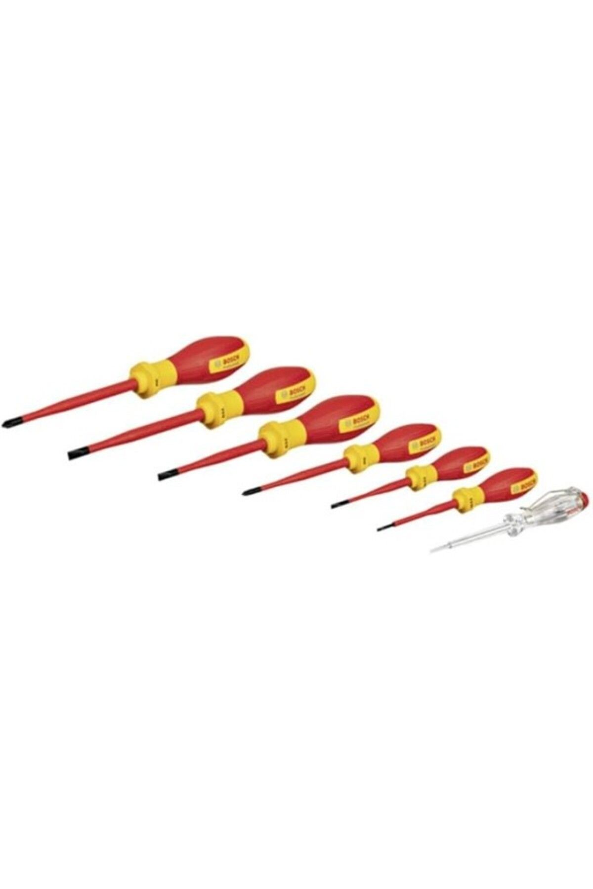 ShopZum Bosch Professional Bosch Profesyonel Vde Tornavida Seti 7 Parça (1X KONTROL KALEMİ; 6X TORNAVİDA)