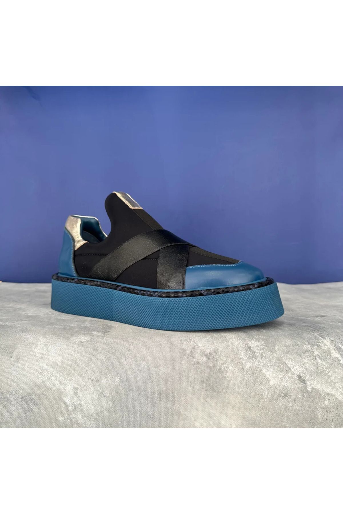 H&K GLOW Hakiki Deri Çapraz Bantlı Sneaker