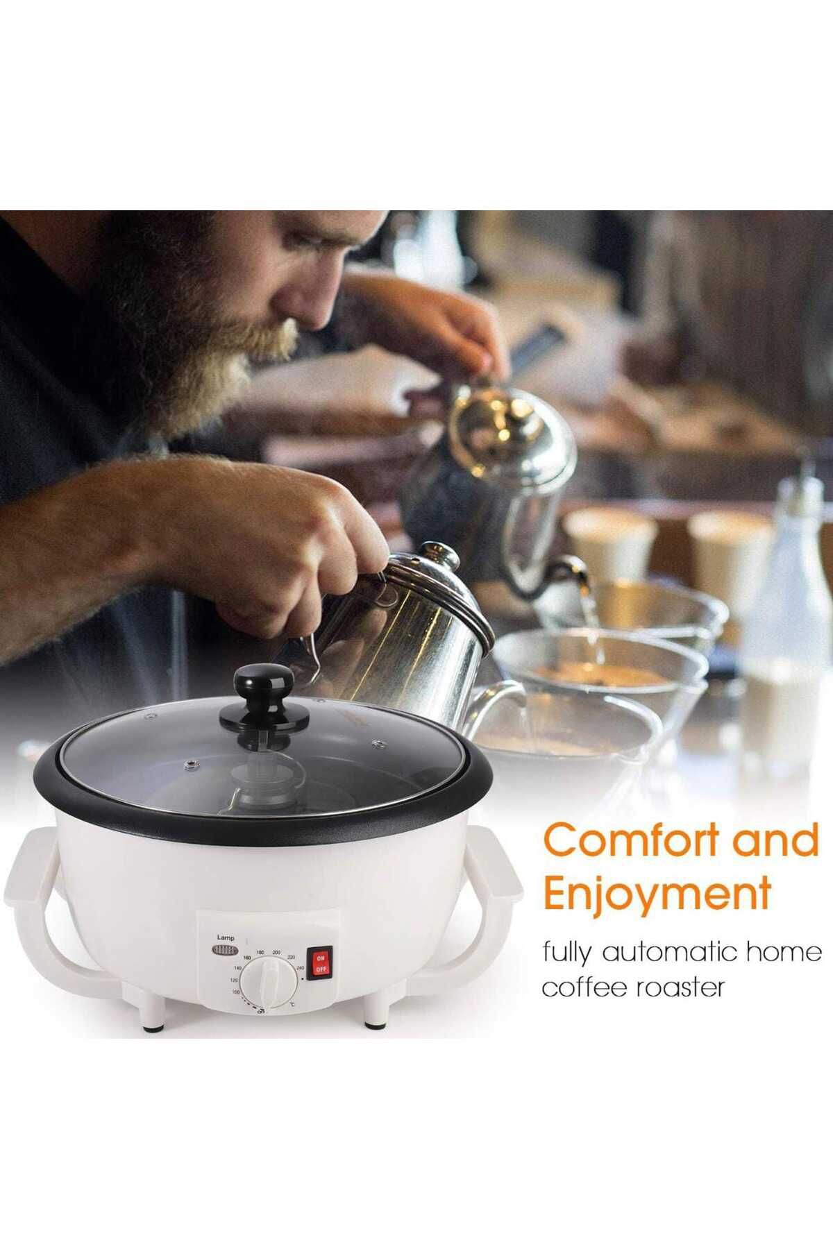 Generic-2 in 1 Electric Coffee Roaster & Popcorn Maker – 1500g Capacity with Timer & Temp Control 5