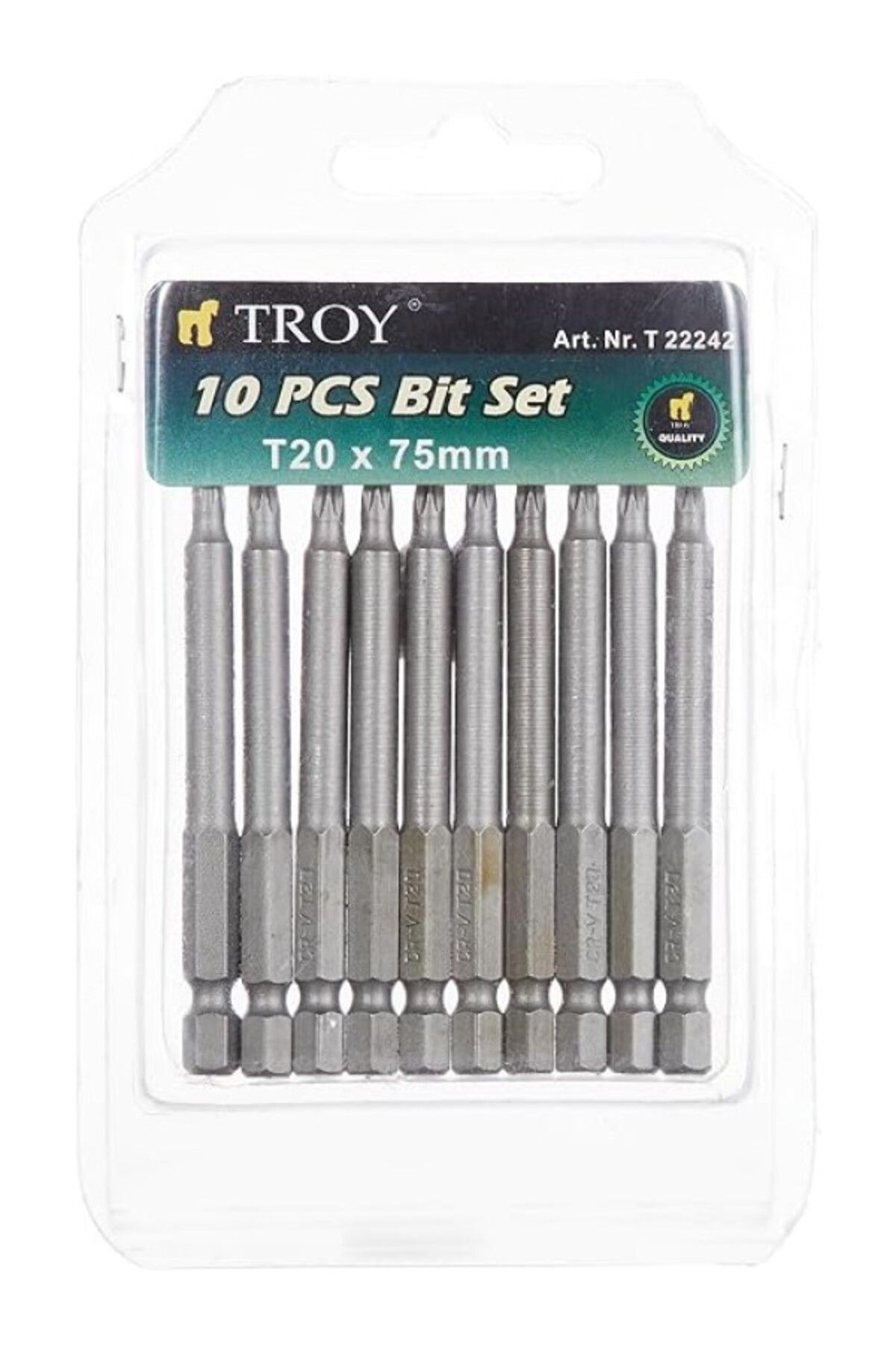 ShopZum Troy T 22242 Torx Bits Uç Seti, T20 X 75 Mm