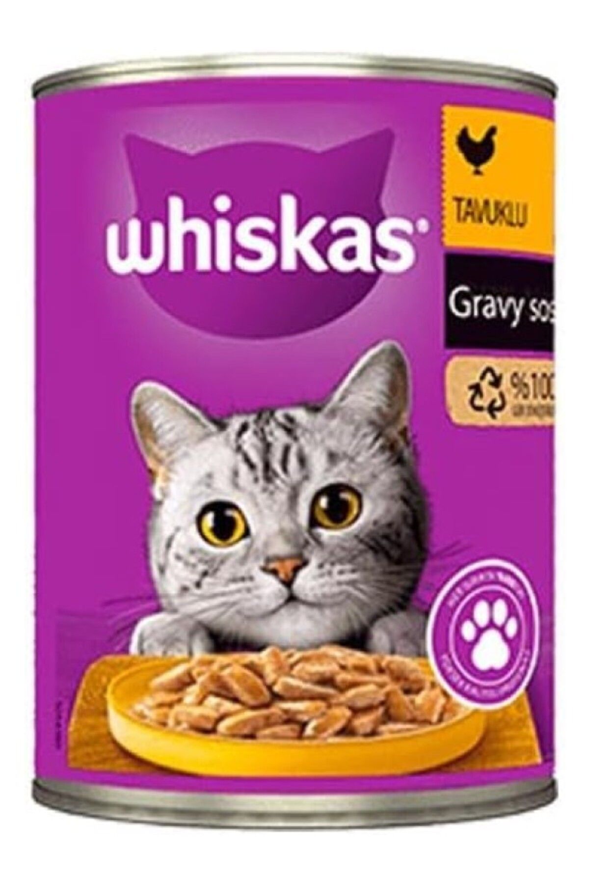 ShopZum Whiskas Sos İçinde Tavuklu Yetişkin Kedi Konservesi 400Gr