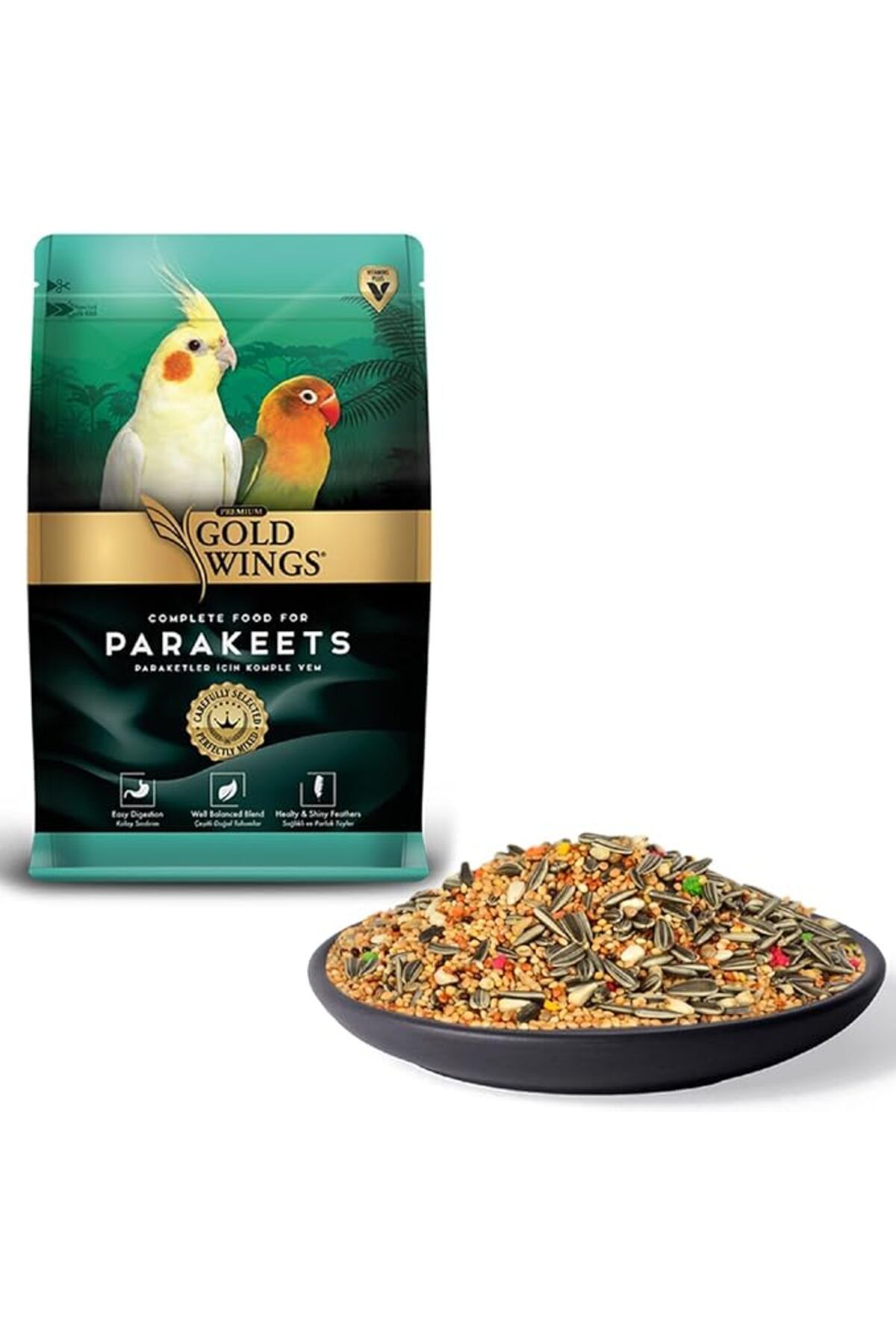 ShopZum Gold Wings Premium Paraket Yemi, 1 Kg