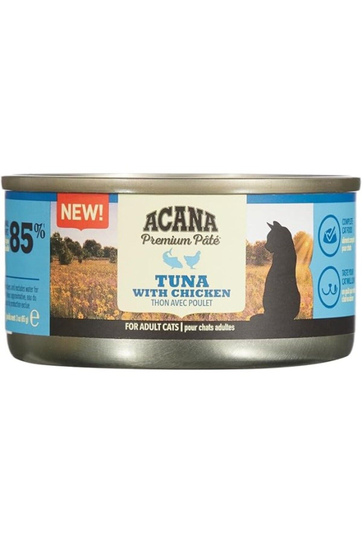 ShopZum Acana Premium Pate (Ezme) Konserve Yaş Kedi Maması, Tuna Balıklı Ve Tavuklu, 85 Gr