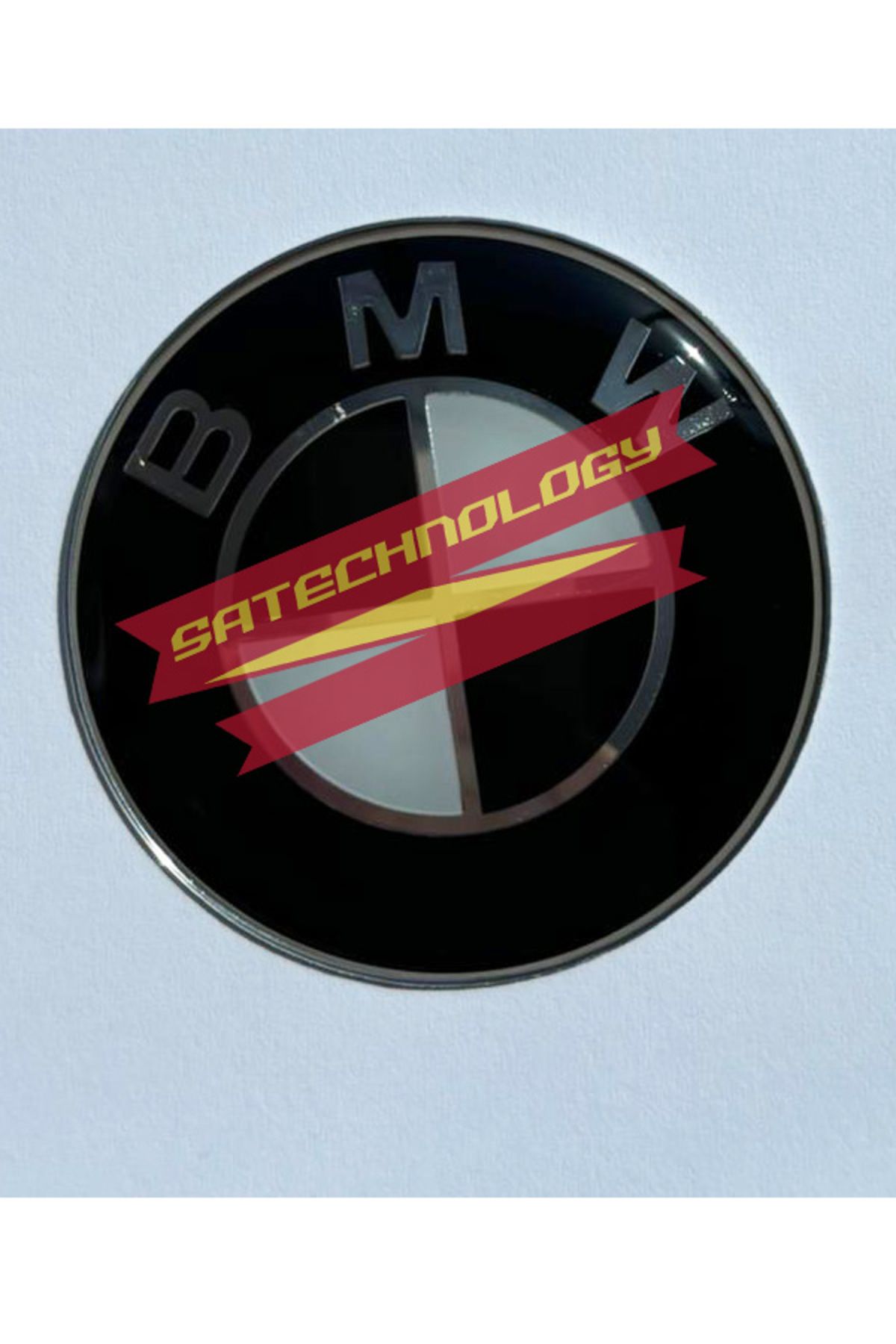 SATECHNOLOGY Bmw Direksiyon logosu 45mm (Siyah Beyaz)