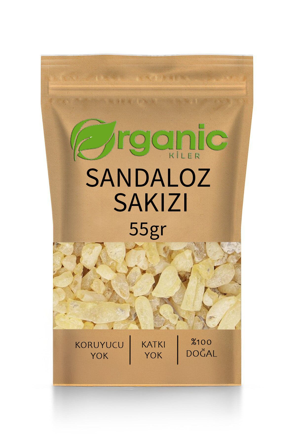 Organic Kiler Sandaloz Sakızı 55 Gr %100 Doğal ve Katkısız 1. Kalite