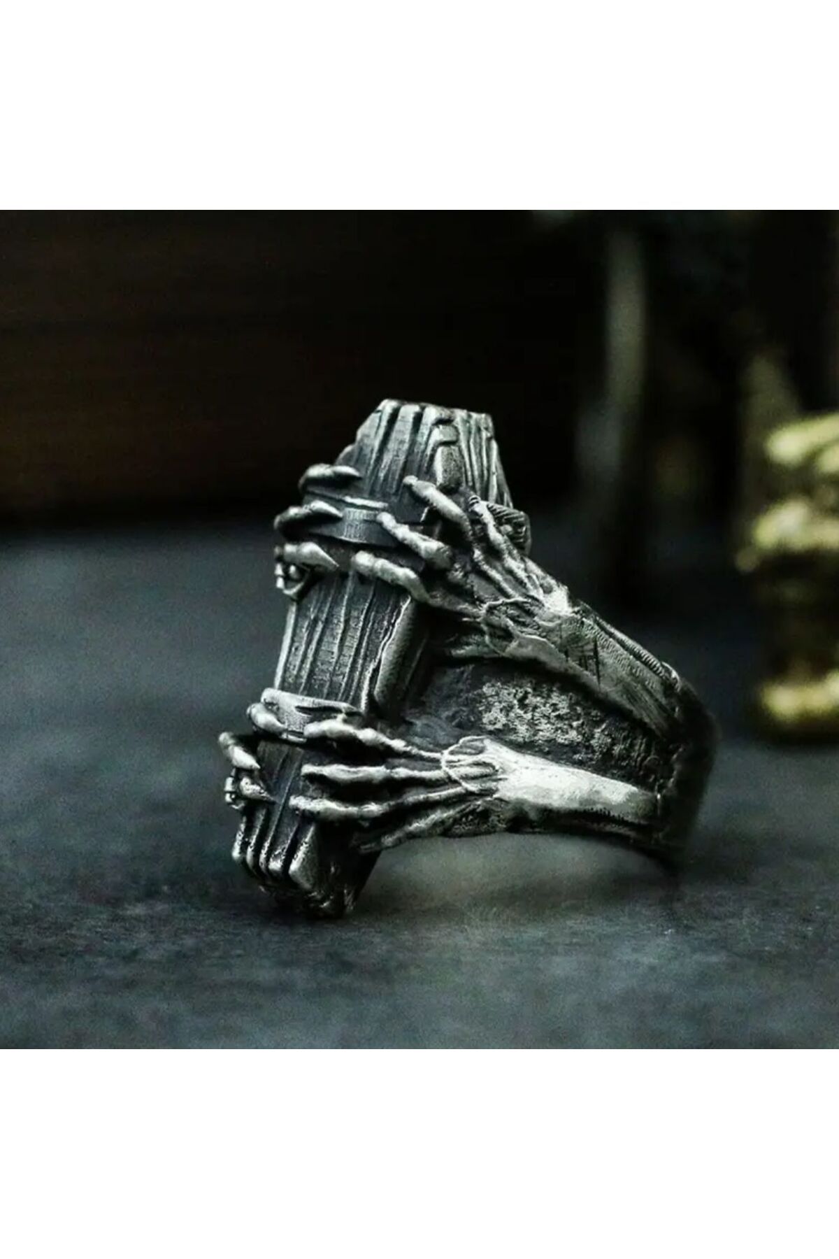 Yıldız Accessory Hayalet Pençe Tabut İskelet El Vampir Yüzük Punk Rock Motorcu Yeni Tasarım 316L Ayarlanabilir Ölçü