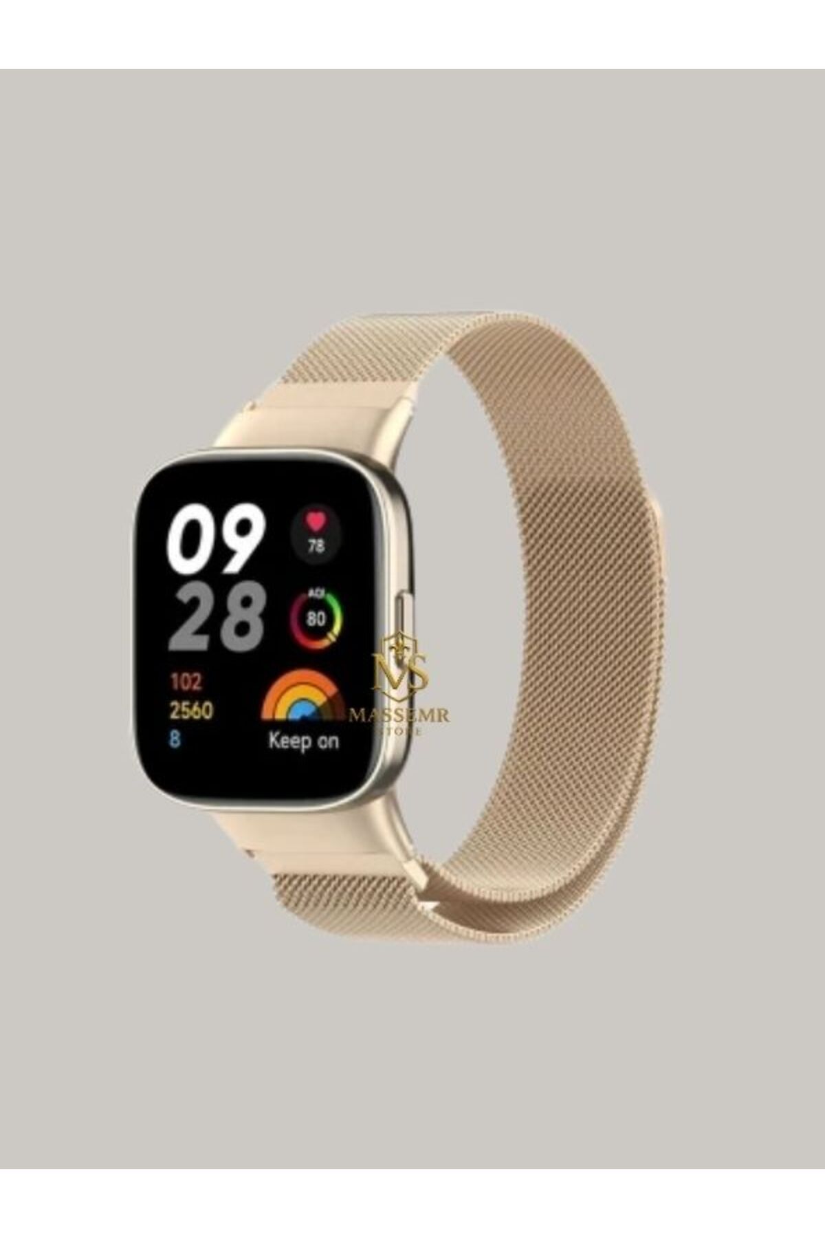 Massemr Xiaomi Redmi Watch 3 Uyumlu Metal Mıknatıslı Akıllı Saat Kordonu – Şık ve Ayarlanabilir