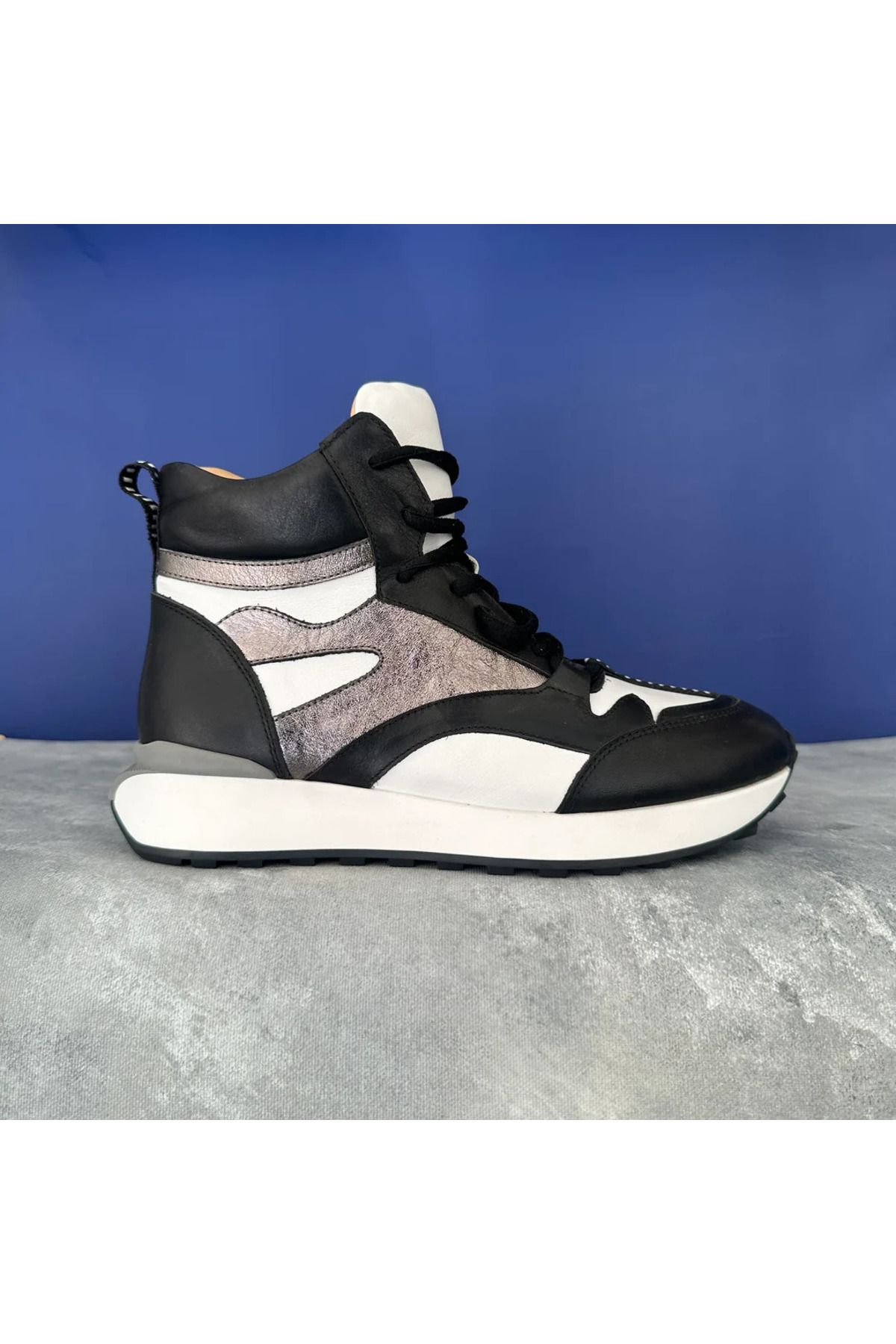H&K GLOW Hakiki Deri Bilek Detaylı Sneaker