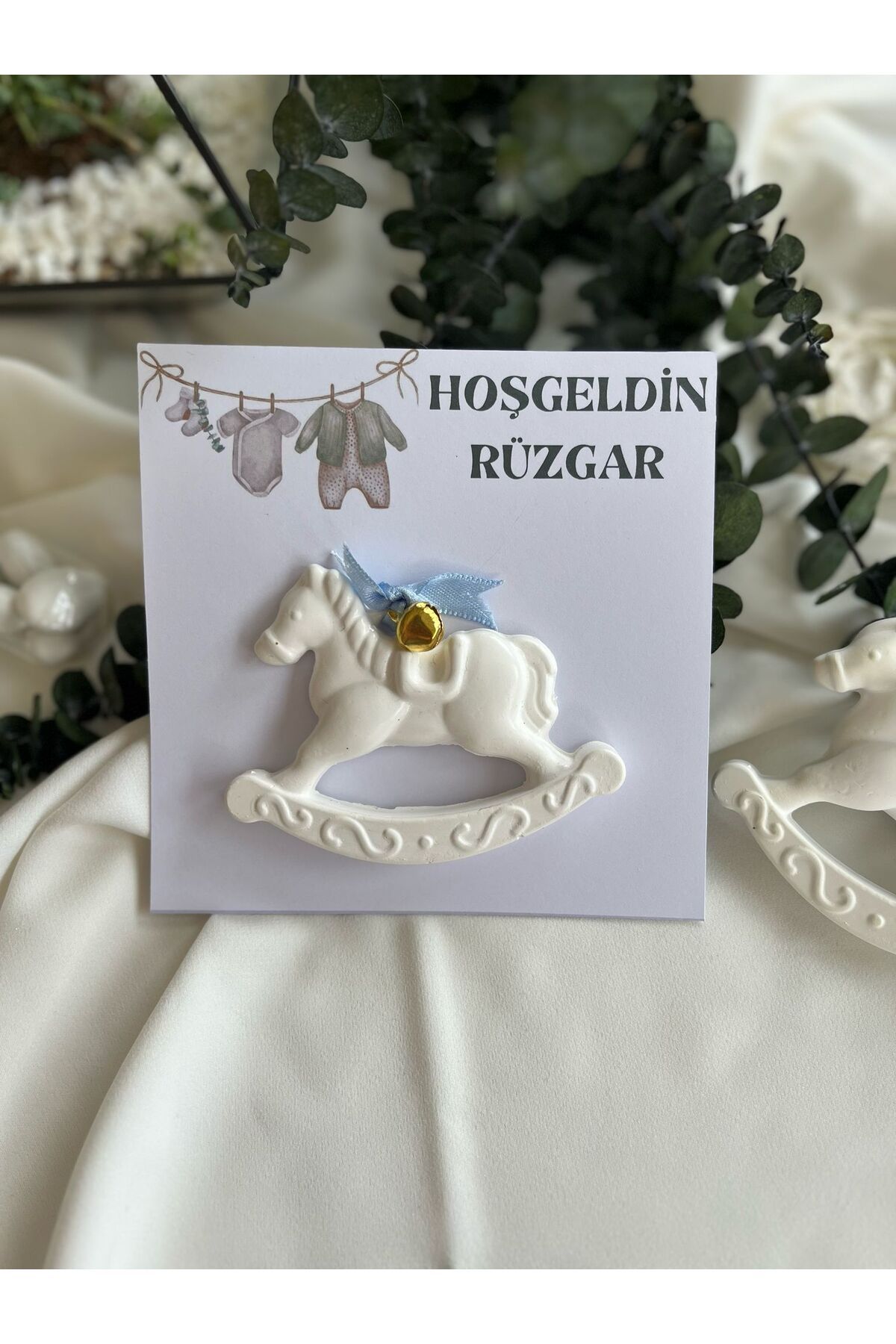 CEA Bebek Hediyeliği - Kartlı Sallanan At Magneti (15 ADET)