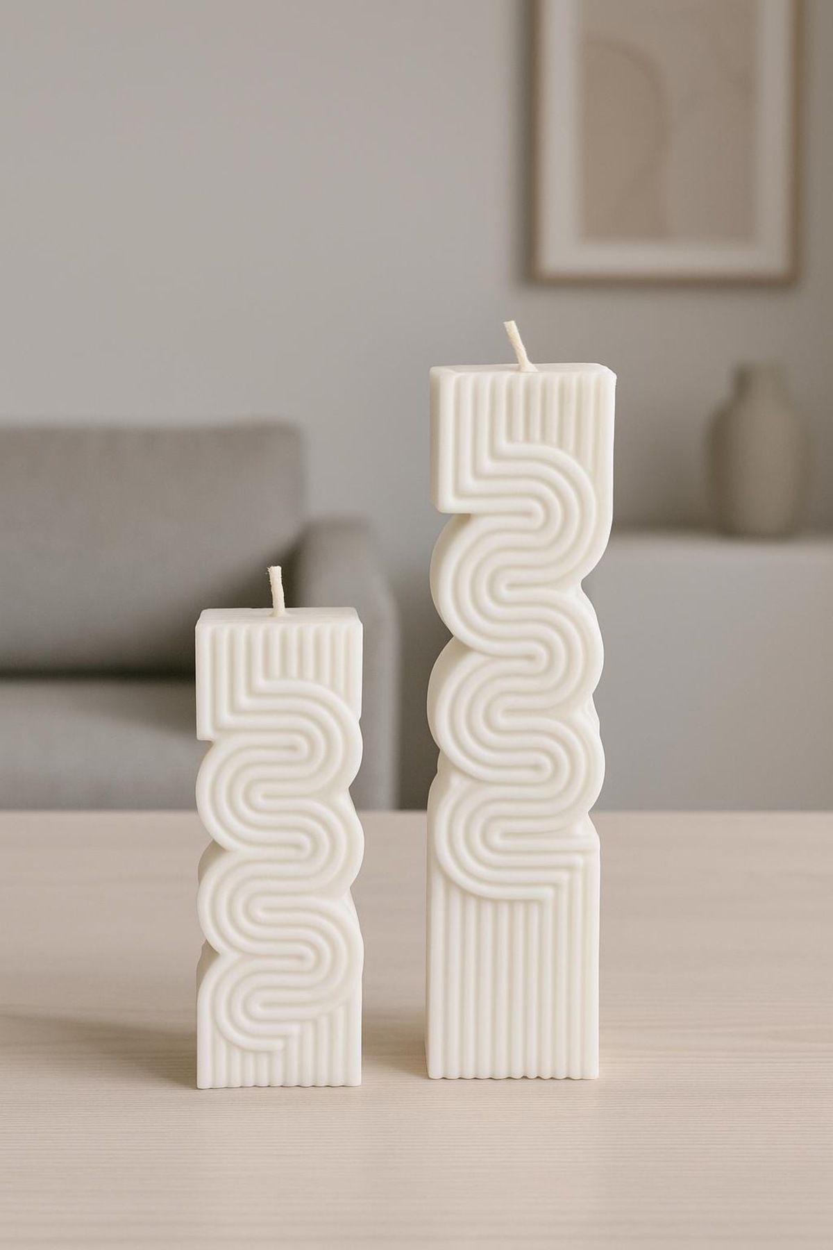 Rengolo Wave Mum, Zik Zak Mum, Soya Mum, Soya Wax, Vegan Mum, Doğal Mum