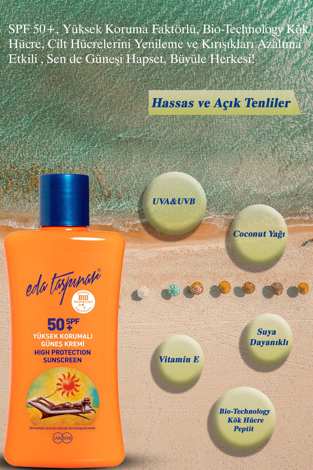 Eda Taşpınar-High Protection Sunscreen Spf50+ 200ml - Coconat Shampoo 400ml 4