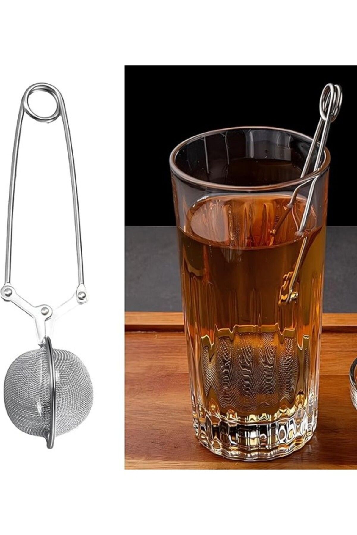 ShopZum Kanji Paslanmaz Çelik Bitki Çayı Demleme Süzgeci – Ergonomik Kulplu, İnce Gözenekli, Yıkanabilir Ça