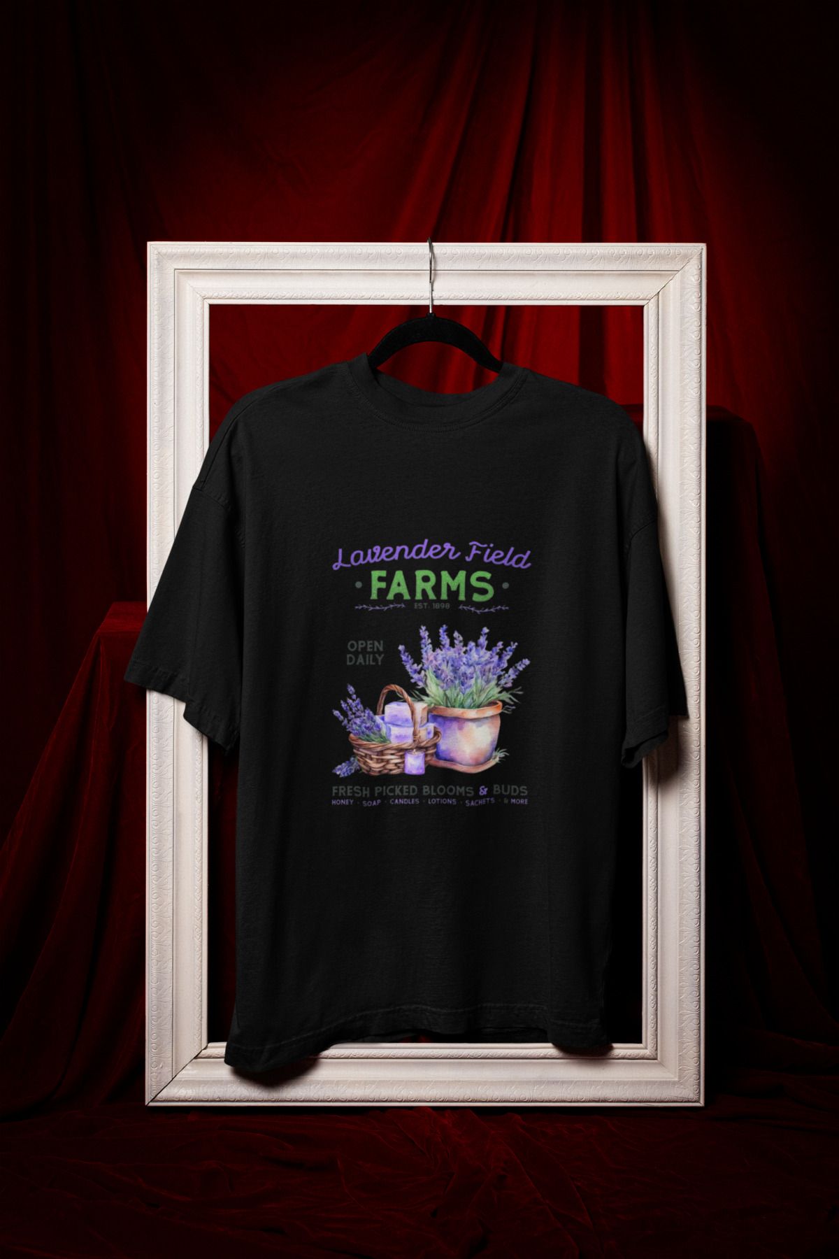 MAGORS FARMS BASKILI BİSİKLET YAKA PAMUKLU OVERSIZE KALIP KISA KOLLU KADIN TSHIRT