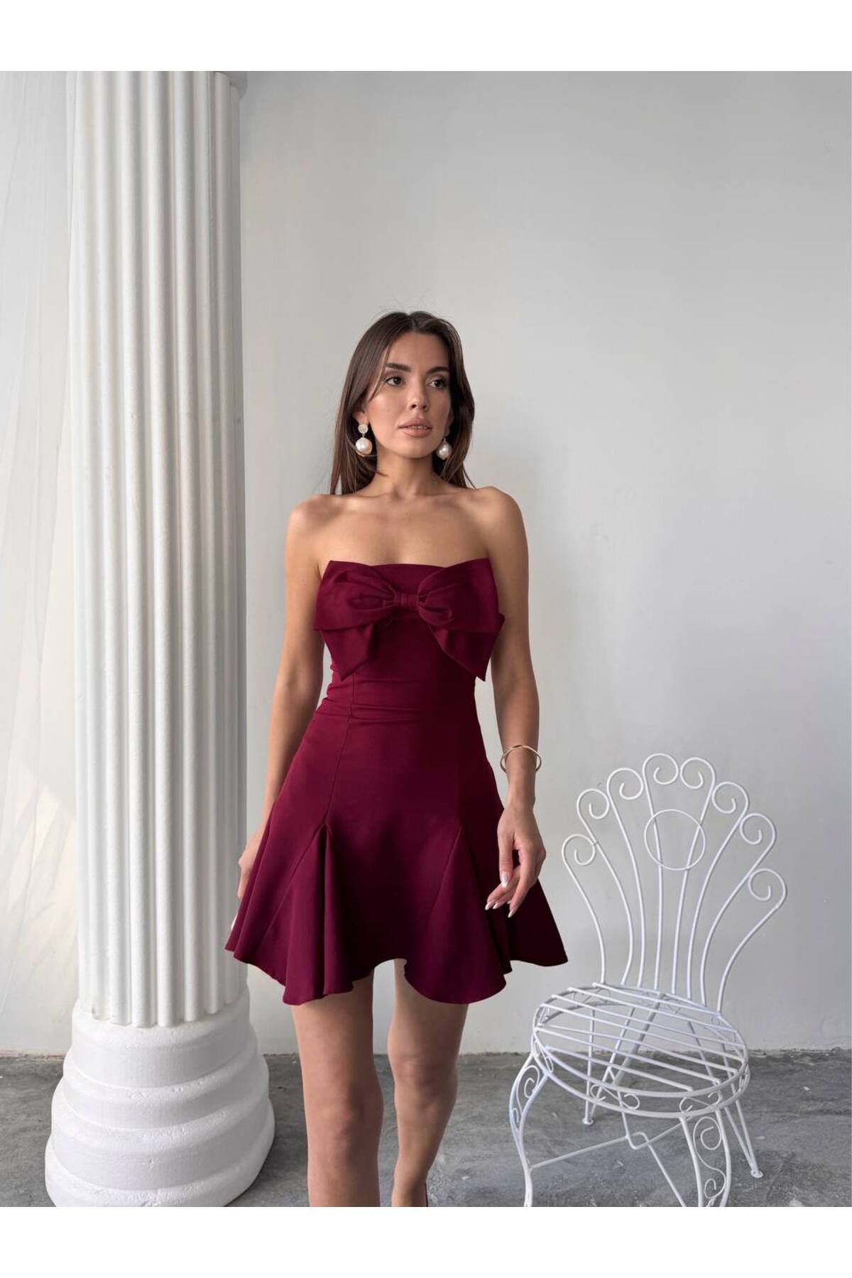 conconmoda Aide Fiyonk Detay Mini Elbise