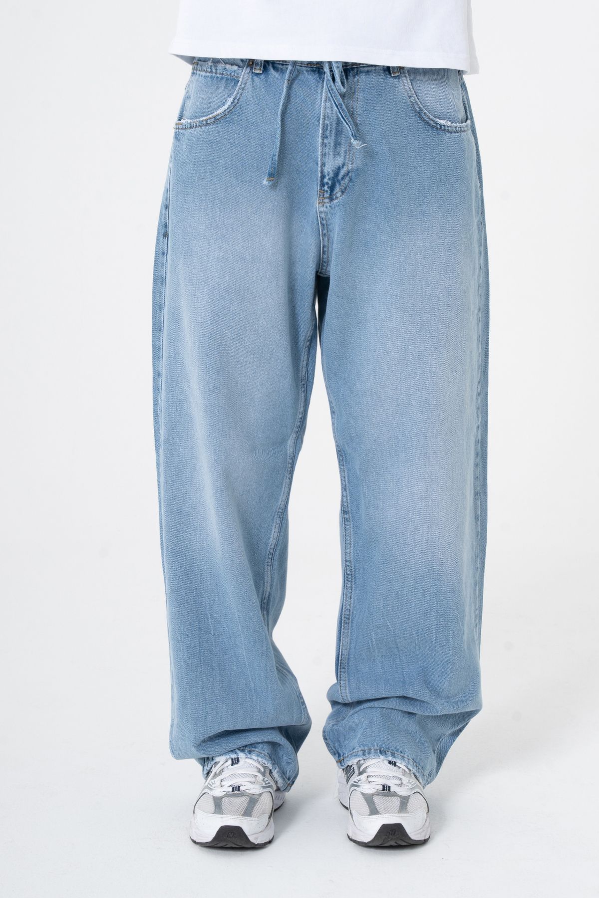 ATE WEAR Bağcıklı Yıkama Detay Premium Baggy Pantolon