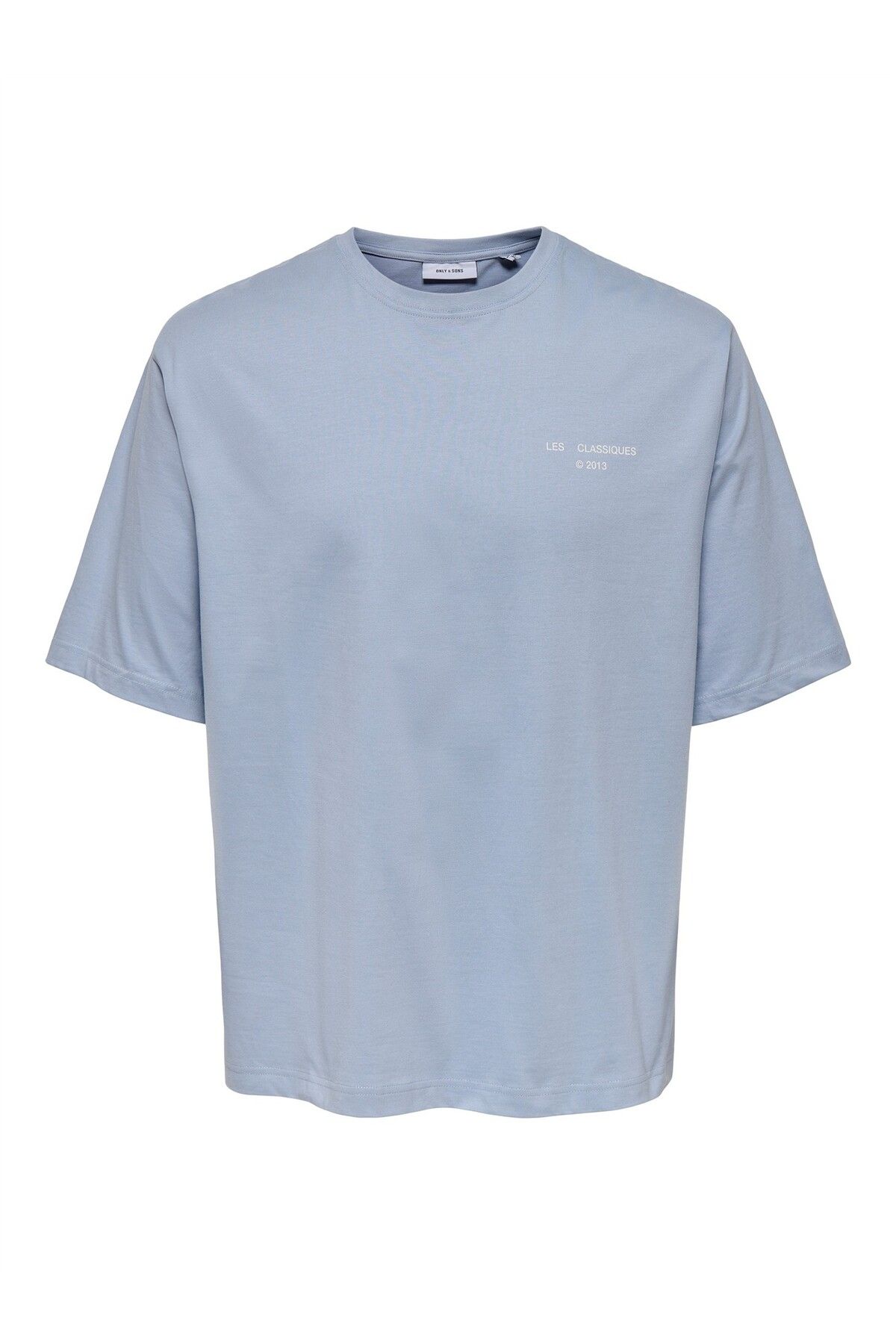 Only & Sons-ONSLES CLASSIQUES RLX PRINT SS TEE Ανδρικό μπλε μπλουζάκι - 22030601 2