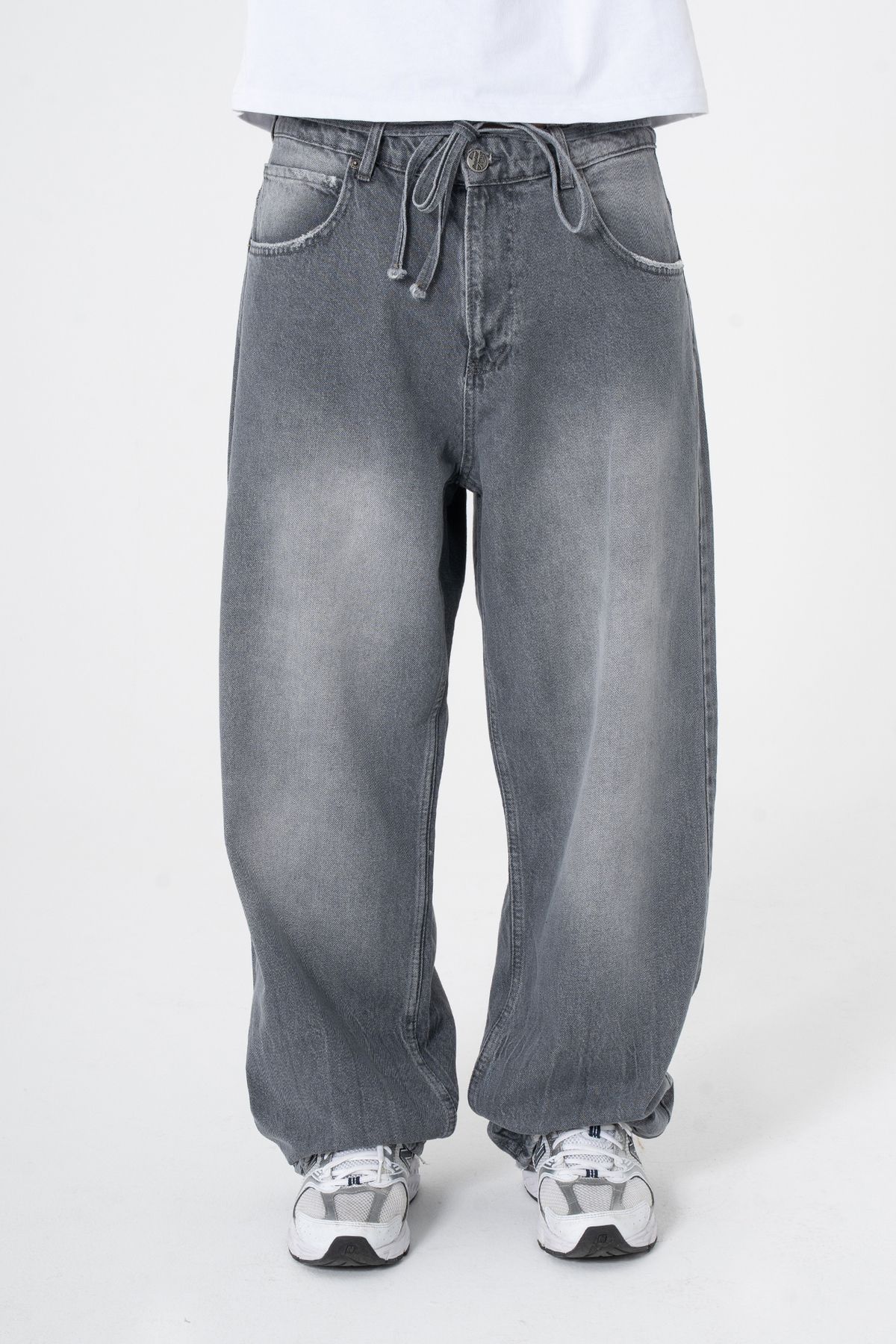 ATE WEAR Bağcıklı Yıkama Detay Premium Baggy Pantolon