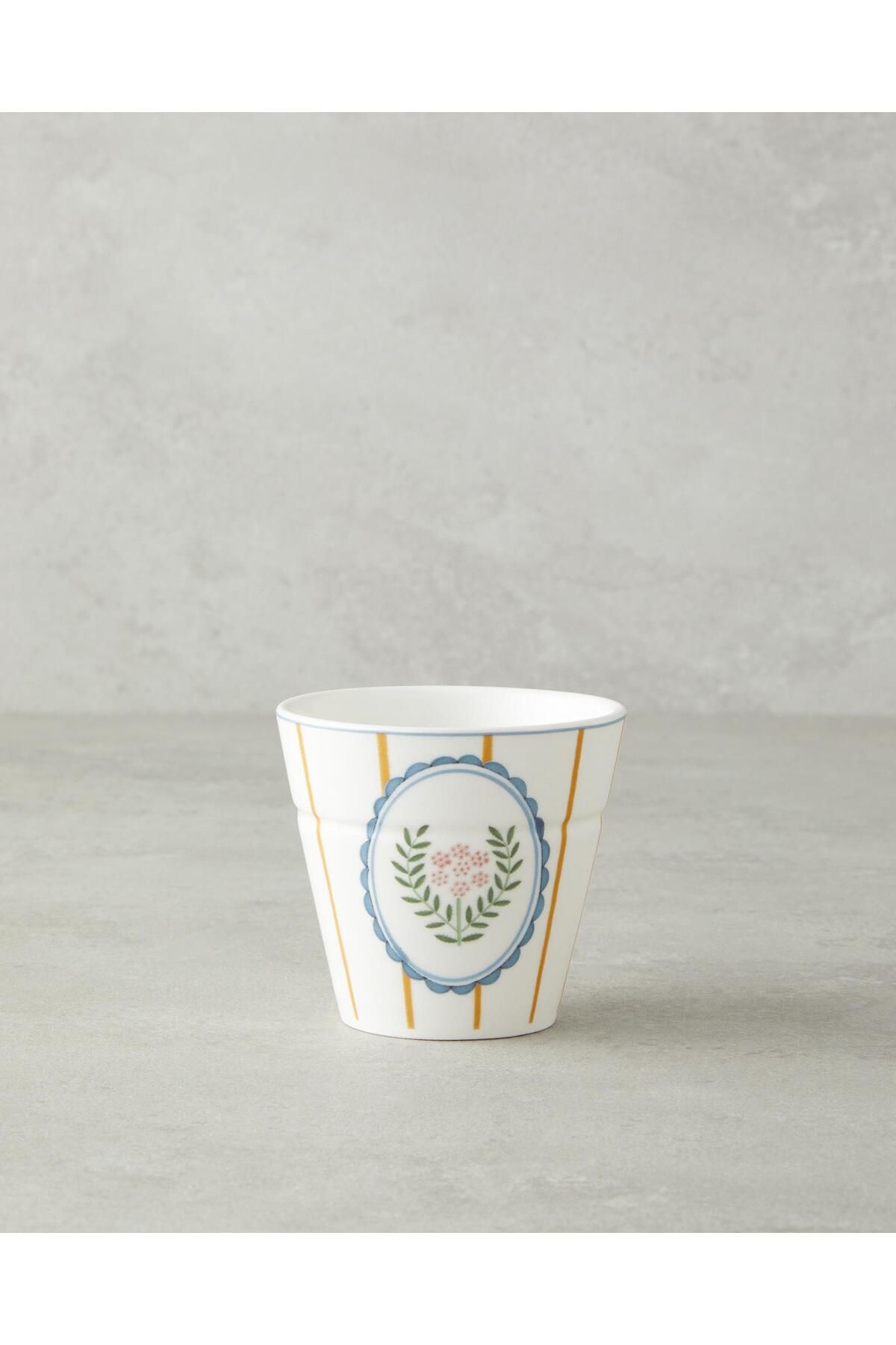 English Home Retro Spring New Bone China Bardak 230 ml Beyaz - Mavi