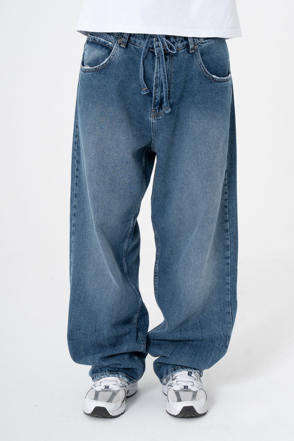 ATE WEAR Bağcıklı Yıkama Detay Premium Baggy Pantolon