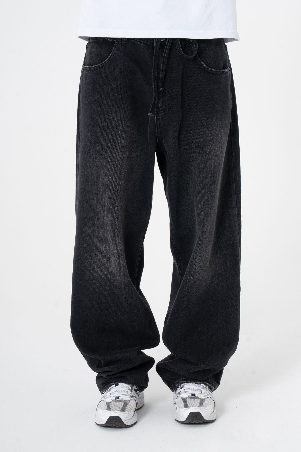 ATE WEAR Bağcıklı Yıkama Detay Premium Baggy Pantolon