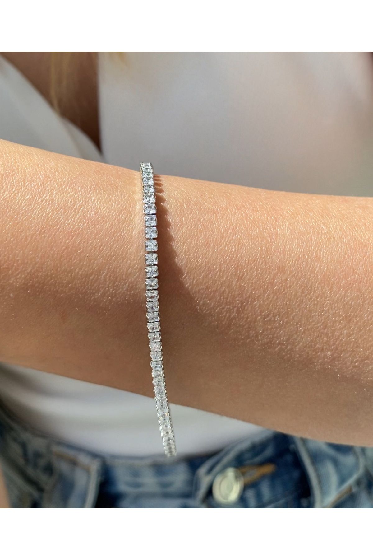 Olala Aksesuar Çelik Silver Renk Minimal Su Yolu Bileklik Kararmaz ve Alerji yapmaz