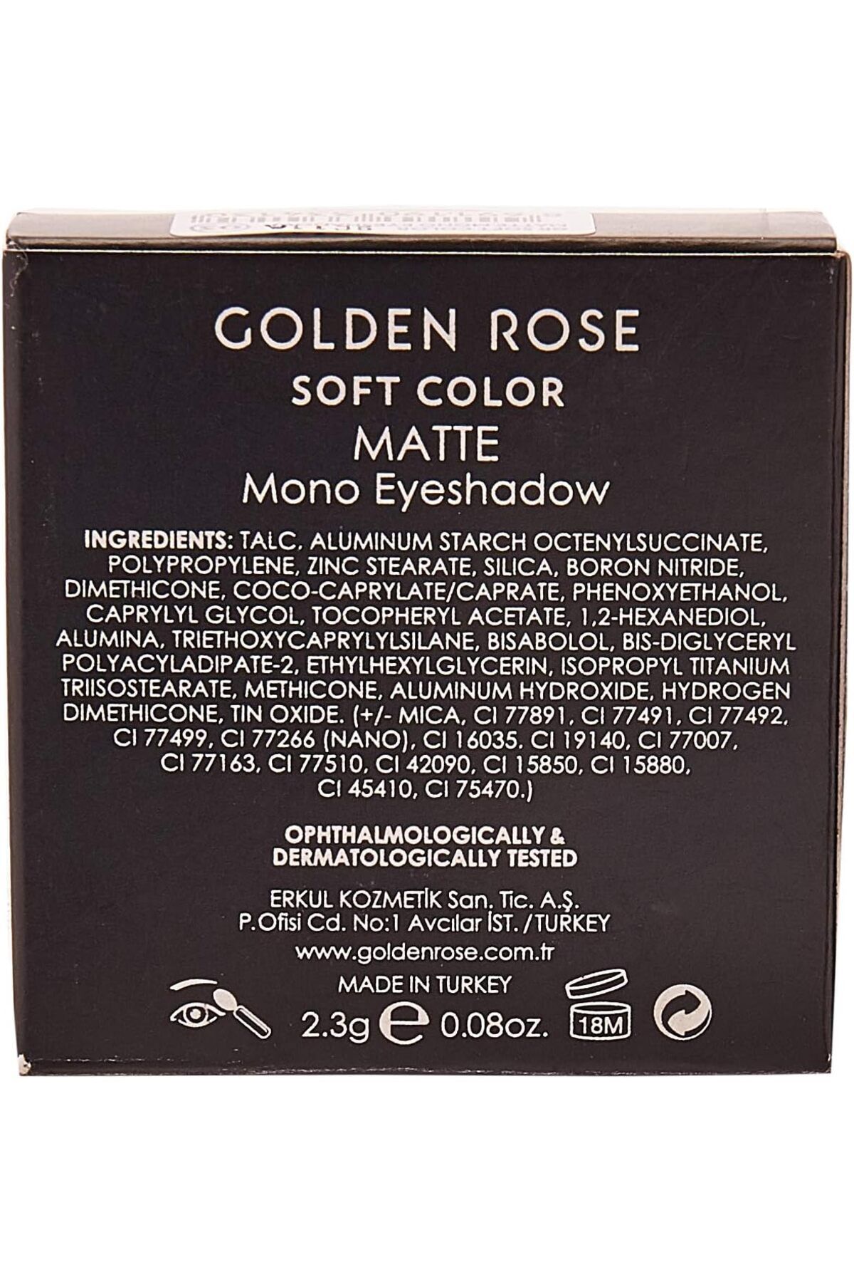 Golden Rose-Soft Color Matte Mono Eyeshadow Single Shadow No: 03 3